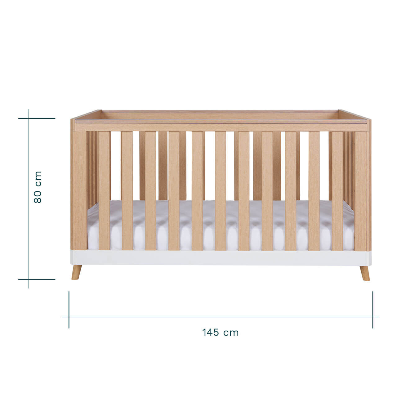 Tutti Bambini Hygge 2 Piece Room Set - White/Light Oak - For Your Little One