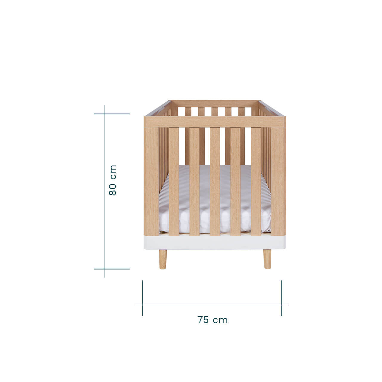 Tutti Bambini Hygge 2 Piece Room Set - White/Light Oak   