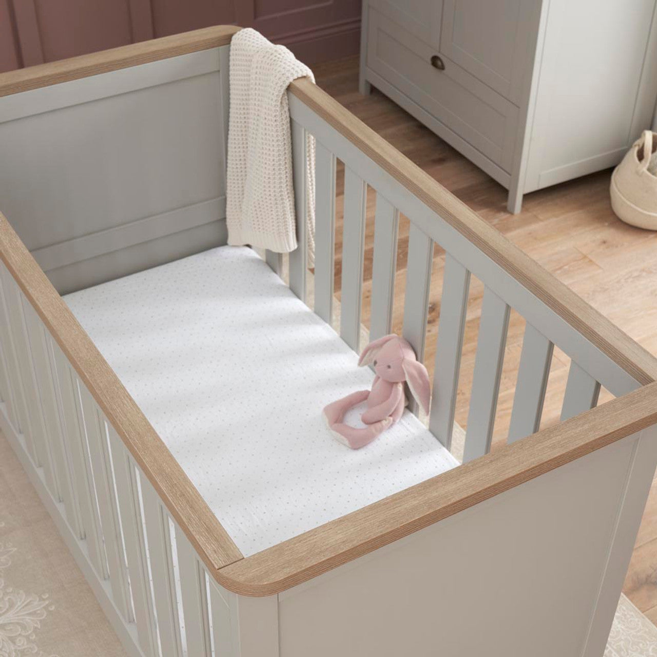 Tutti Bambini Verona Cot Bed - White/Oak   