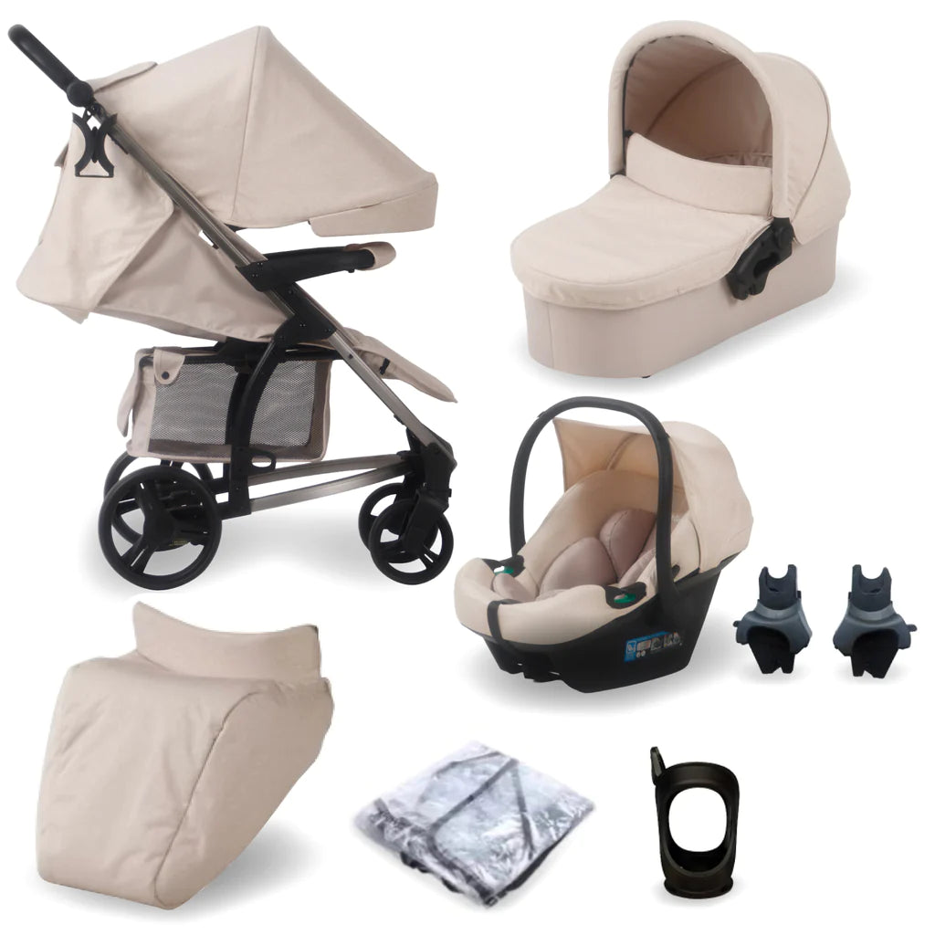My Babiie MB200i 3-in-1 Travel System with i-Size Car Seat - Billie Faiers Oatmeal - For Your Little One