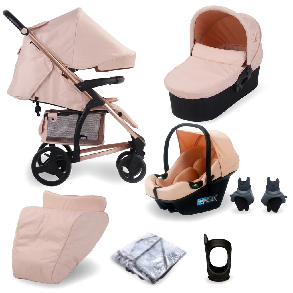 My Babiie MB200i 3-in-1 Travel System with i-Size Car Seat - Billie Faiers Blush -  | For Your Little One