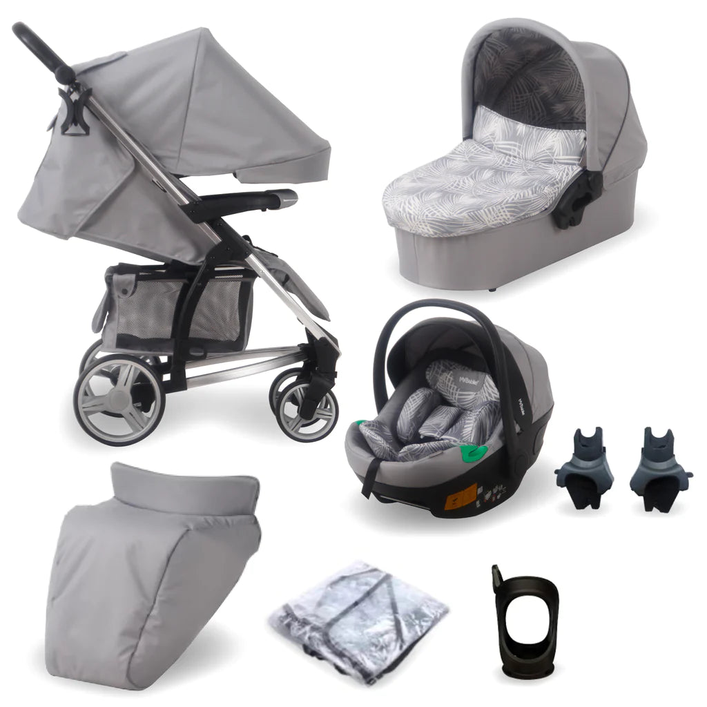 My Babiie MB200i 3-in-1 Travel System with i-Size Car Seat - Samantha Faiers Grey Tropical - For Your Little One