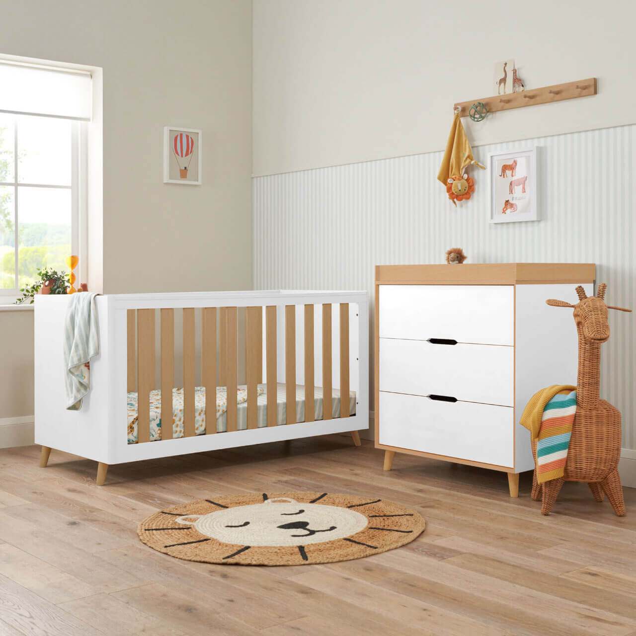 Tutti Bambini Fika 2 Piece Room Set - White Sand/Light Oak - For Your Little One