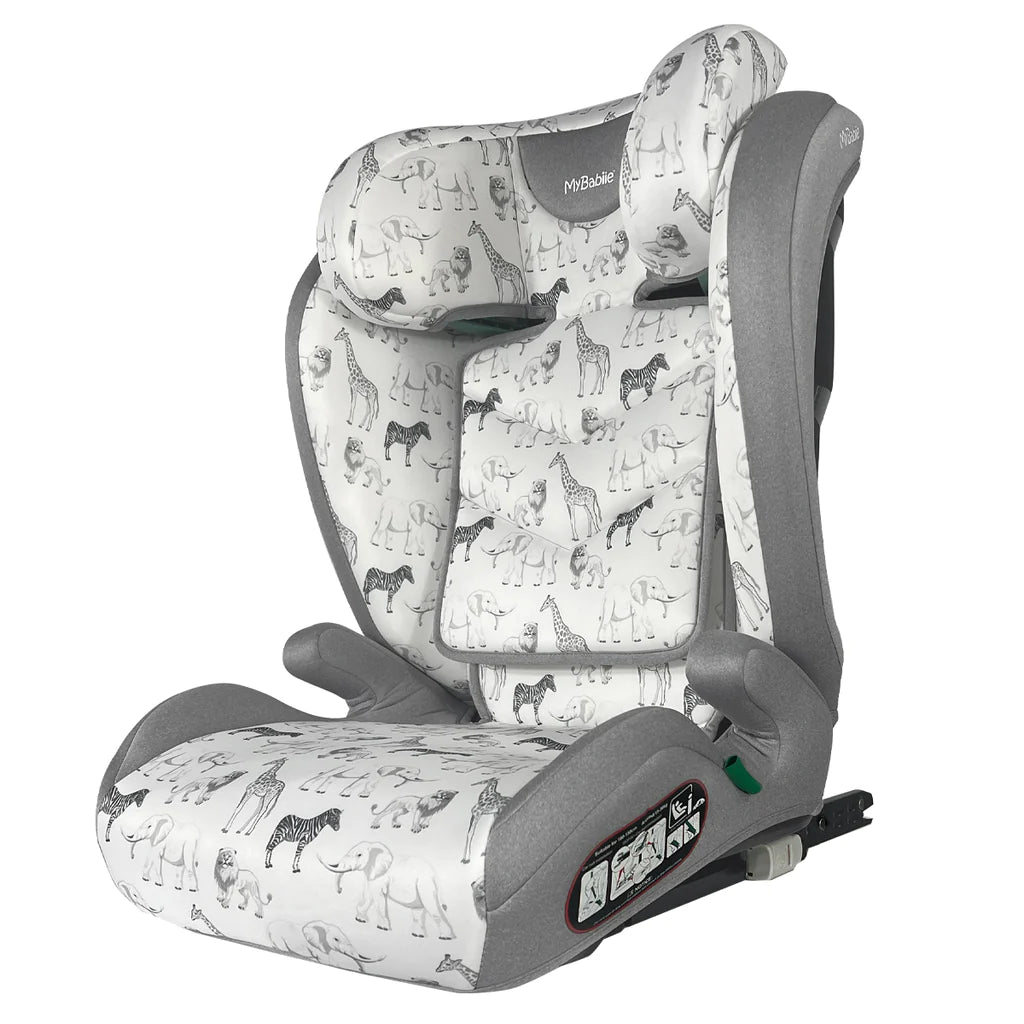 My Babiie MBCS23 i-Size (100-150cm) High Back Booster Car Seat - Samantha Faiers Safari -  | For Your Little One