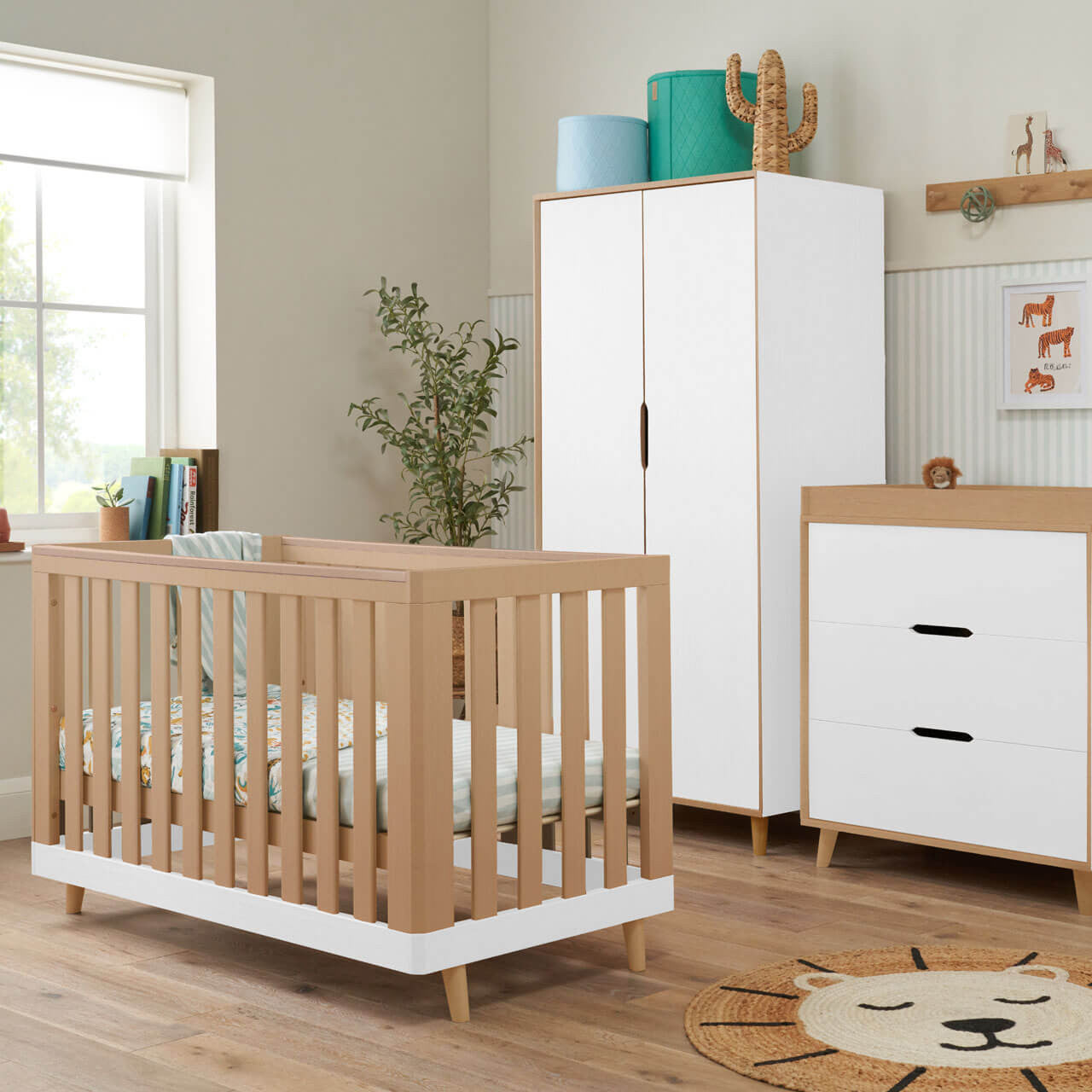 Tutti Bambini Hygge Mini 3 Piece Room Set - White/Light Oak - For Your Little One