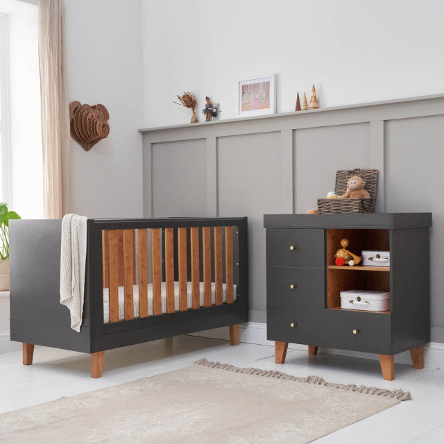 Tutti Bambini Como 2 Piece Room Set - Slate Grey / Rosewood - For Your Little One