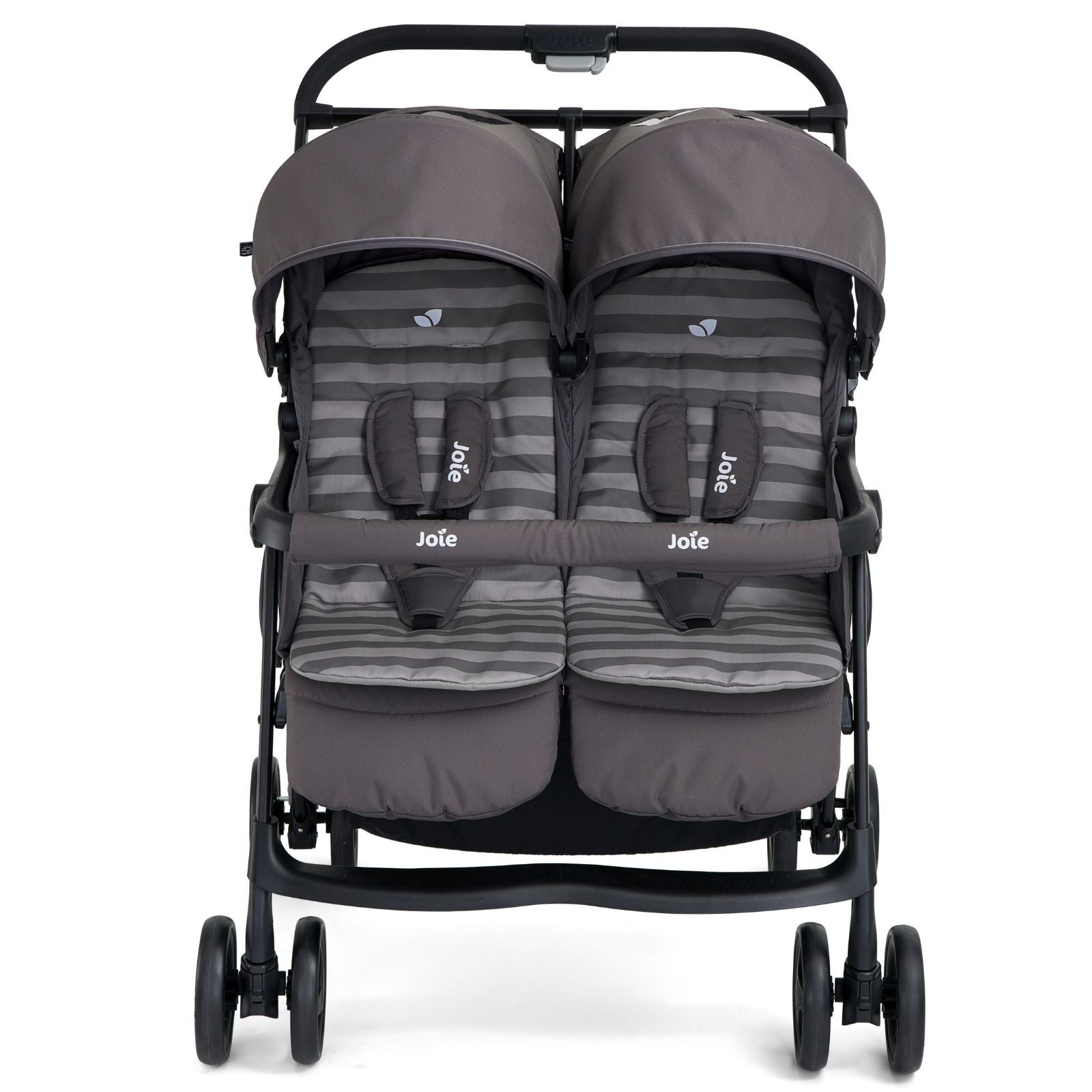 Joie Aire Twin Stroller Including 2 Footmuffs - Dark Pewter   