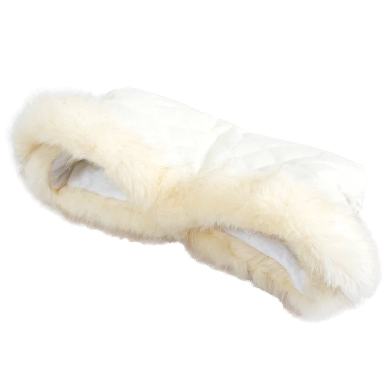 My Babiie Fur Trimmed Cream Pushchair Handmuff - For Your Little One