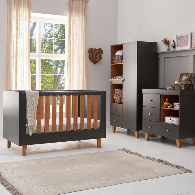 Tutti Bambini Como 3 Piece Room Set - Slate Grey / Rosewood - For Your Little One