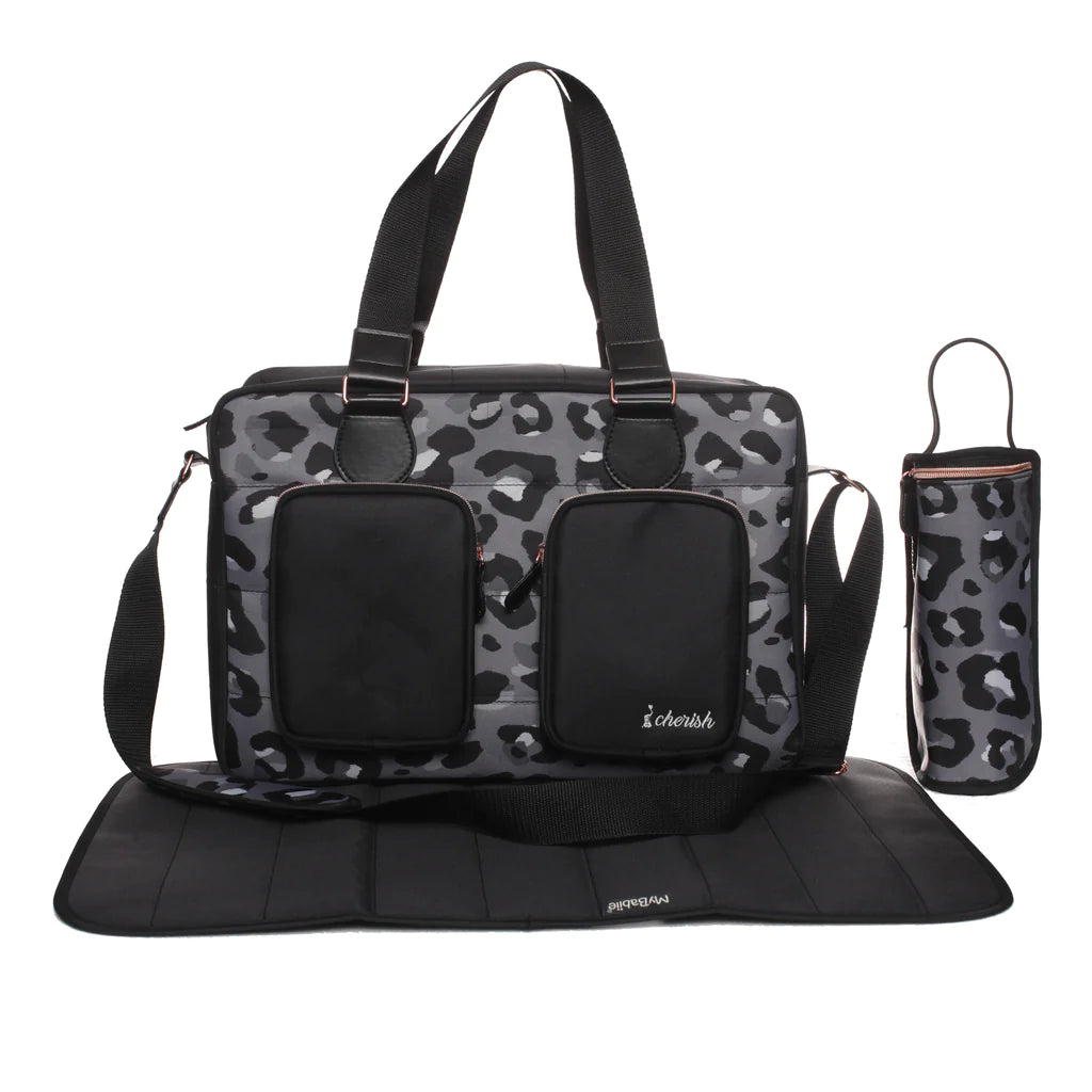 My Babiie Dani Dyer Black Leopard Deluxe Baby Changing Bag -  | For Your Little One