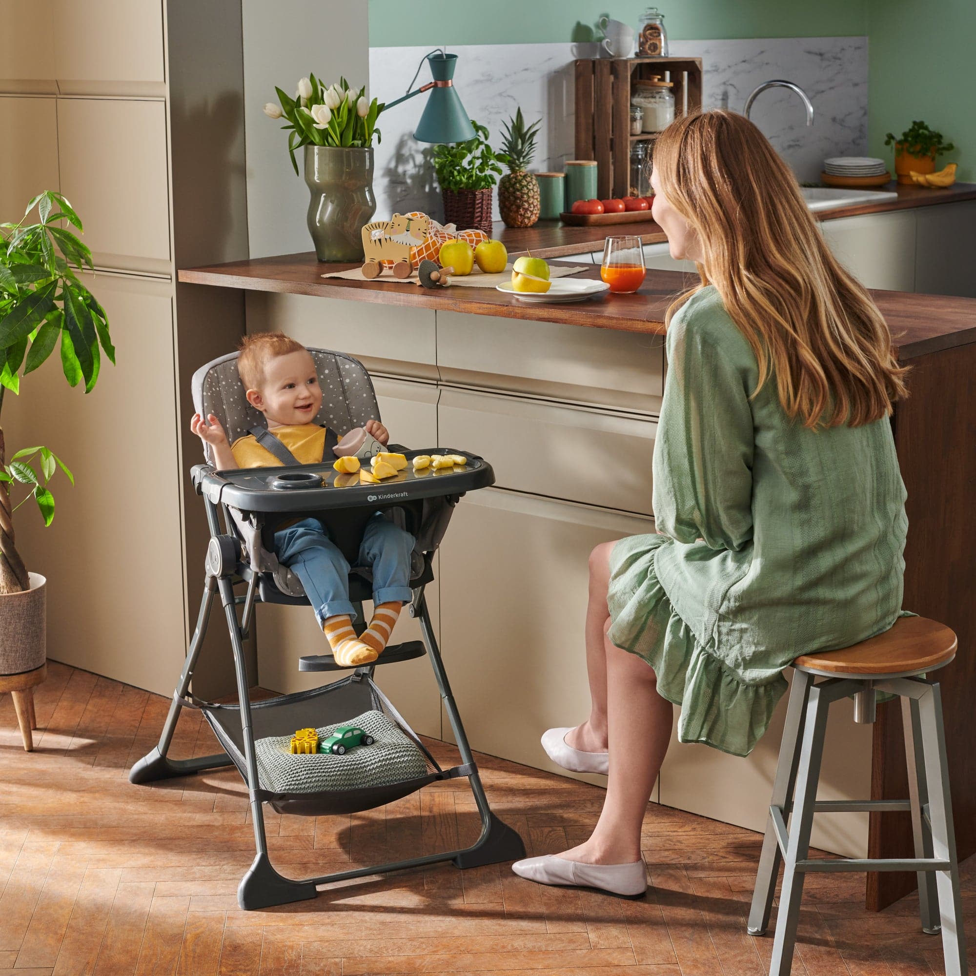 Kinderkraft Foldee Highchair Pink -  | For Your Little One