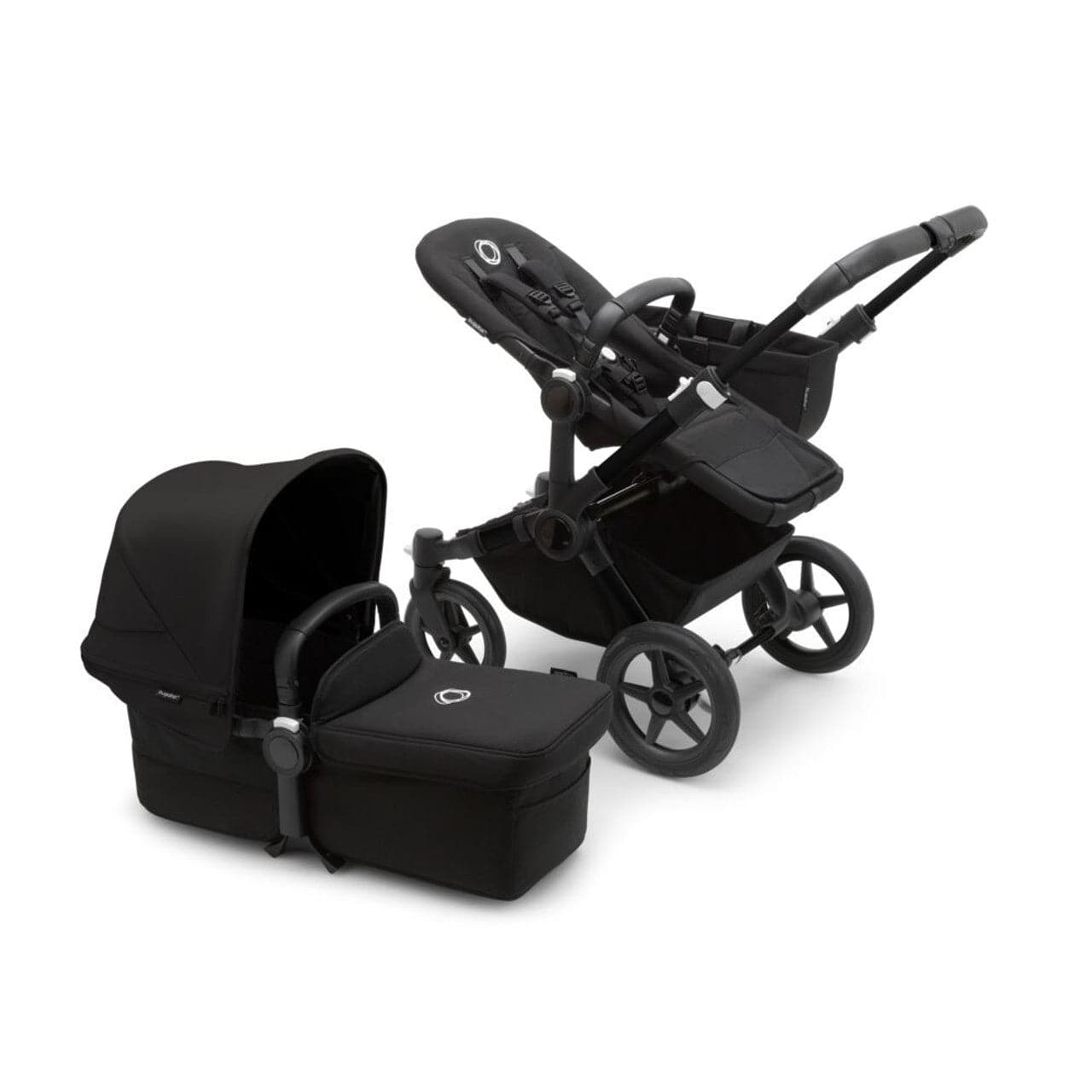 Bugaboo Donkey 5 Twin Complete Travel System + Turtle Air - Black/Midnight Black - For Your Little One