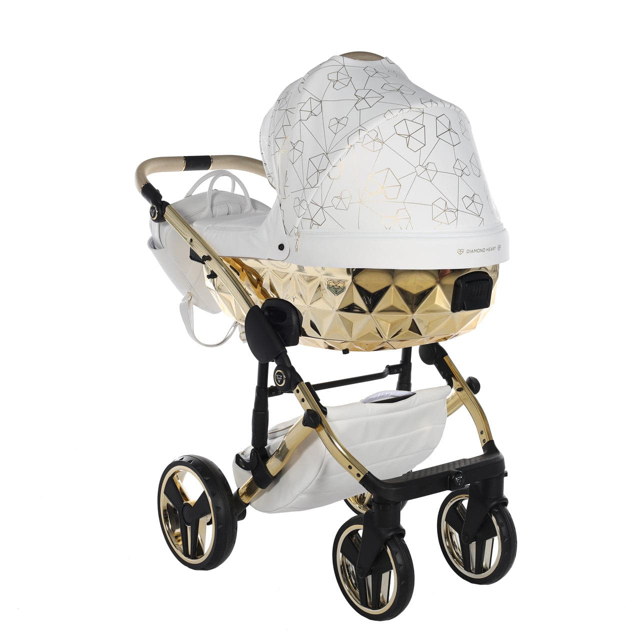 White and hot sale gold pram