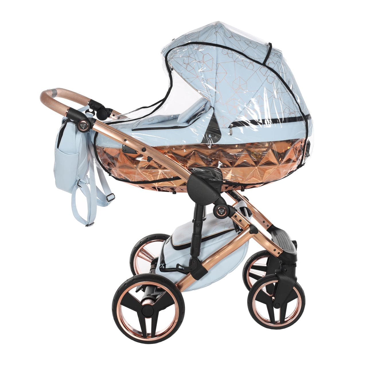 Junama Heart 2 In 1 Pram - Baby Blue -  | For Your Little One