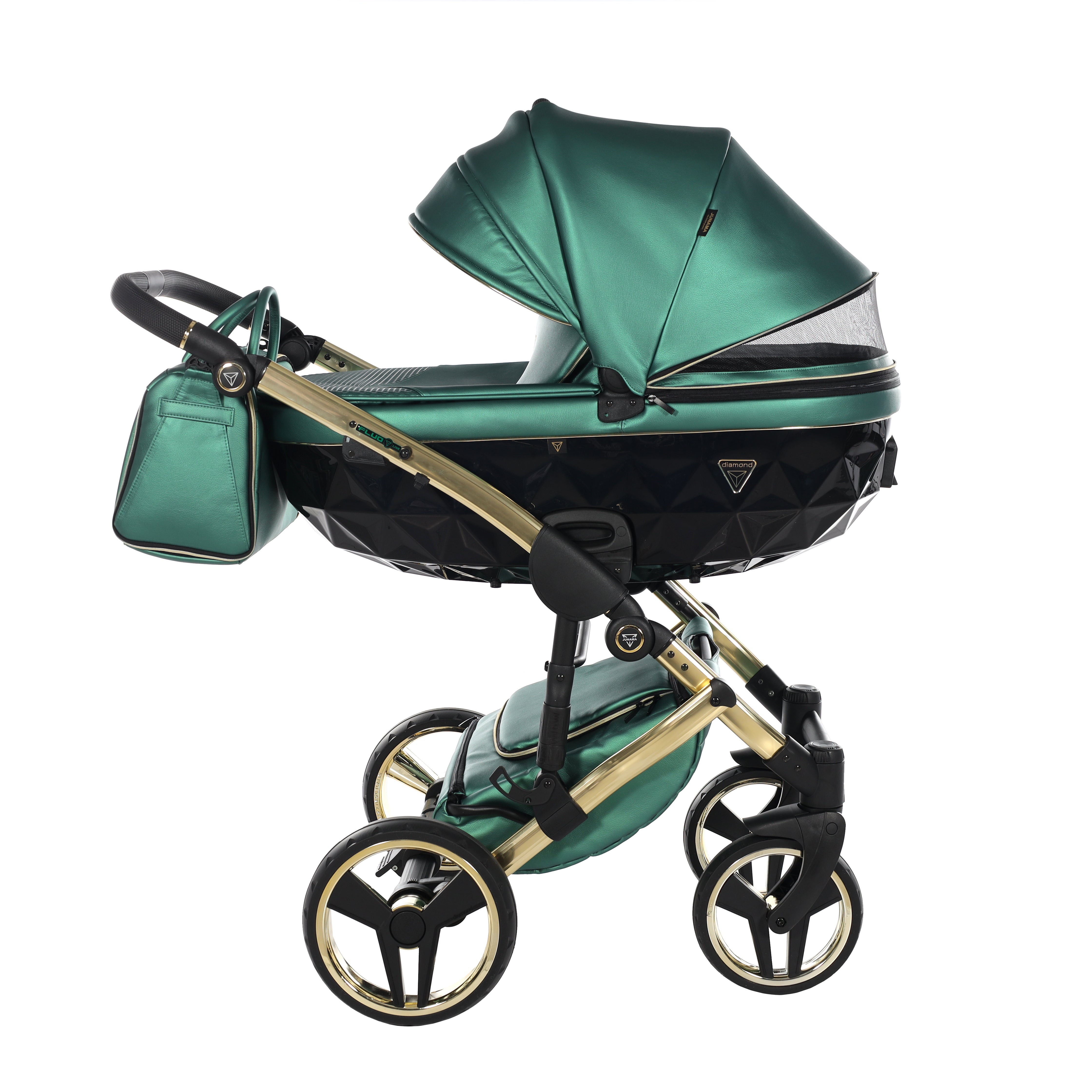 Junama Fluo Line 2 In 1 Pram - Green   