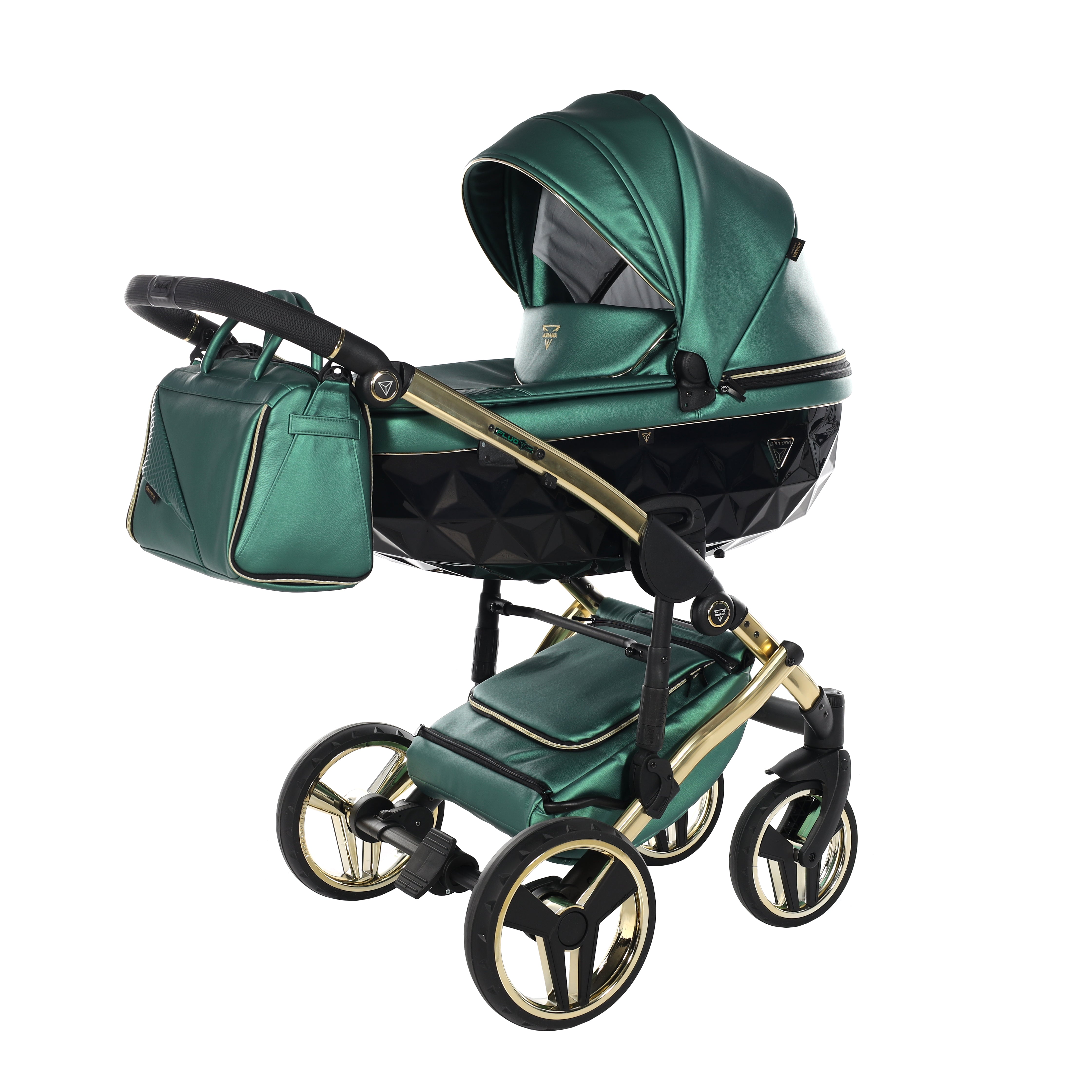 Junama Fluo Line 2 In 1 Pram - Green   