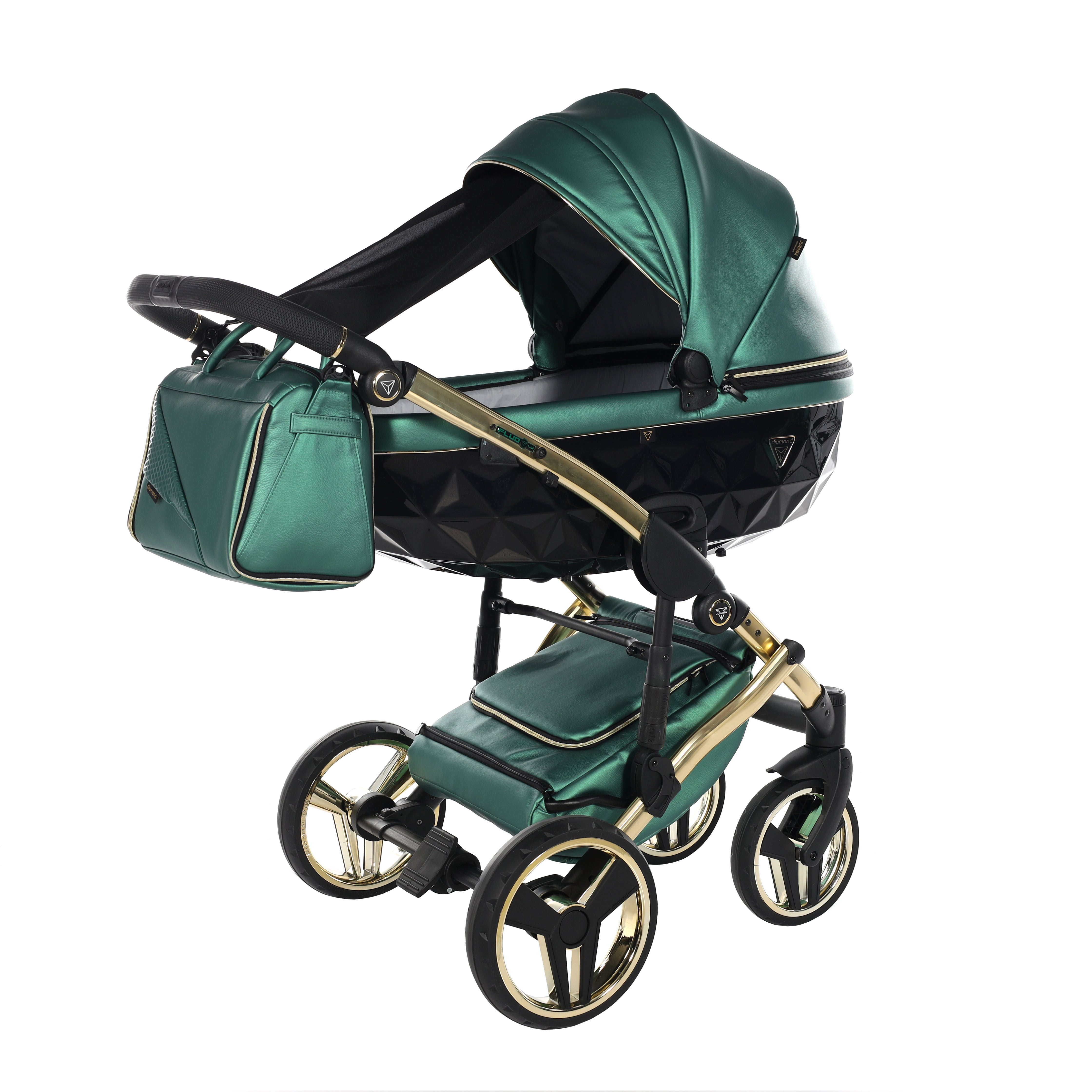 Junama Fluo Line 2 In 1 Pram - Green   