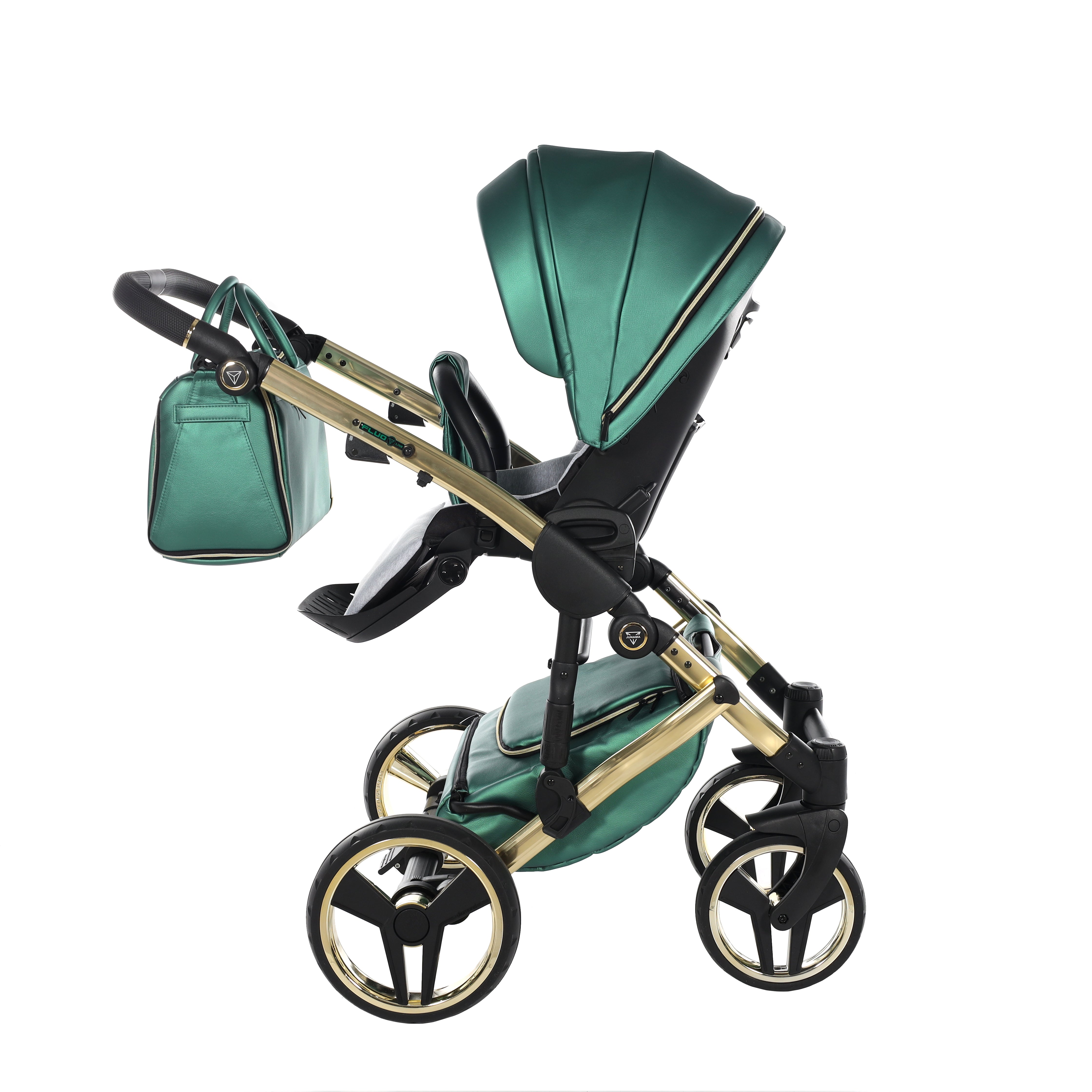 Junama Fluo Line 2 In 1 Pram - Green   