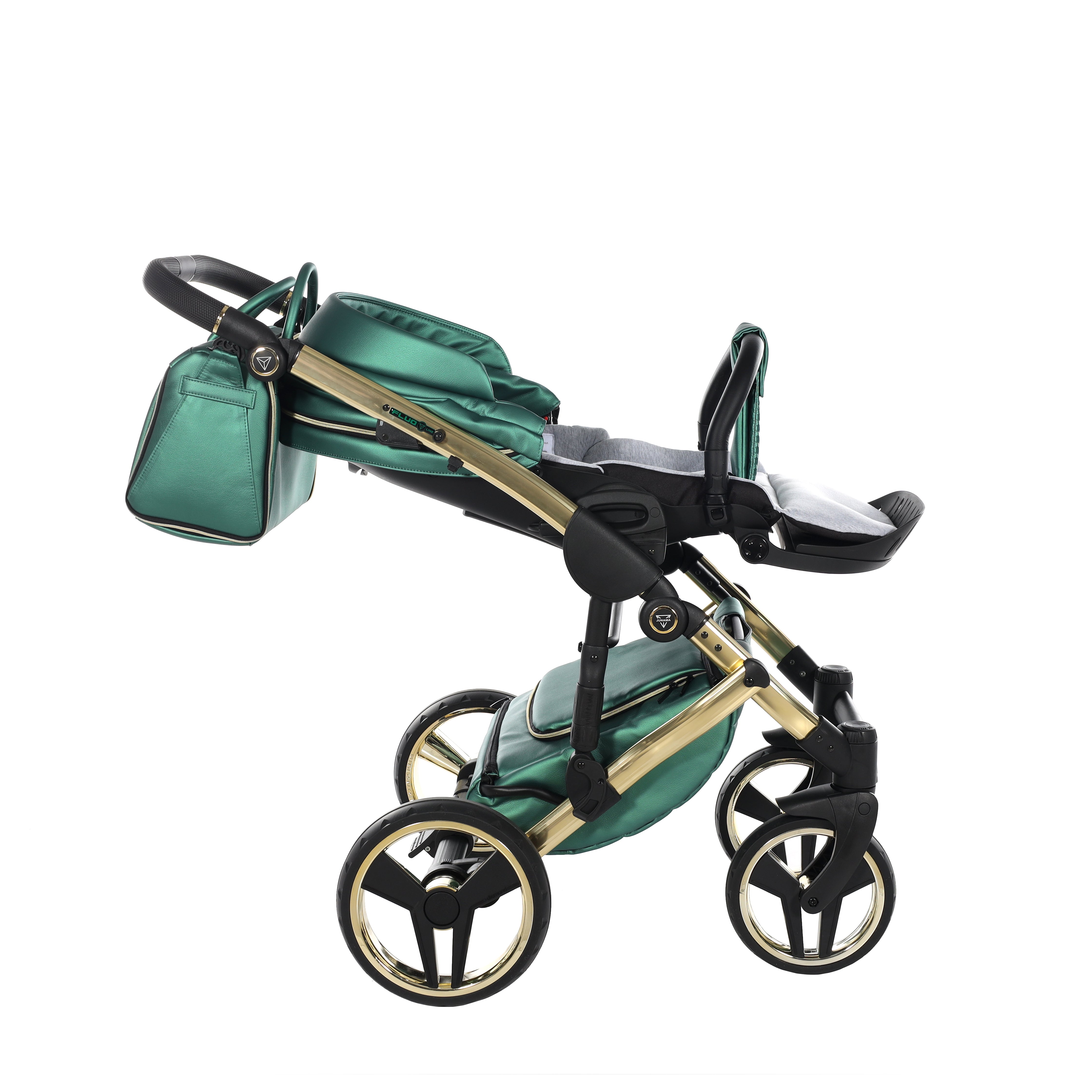 Junama Fluo Line 2 In 1 Pram - Green   