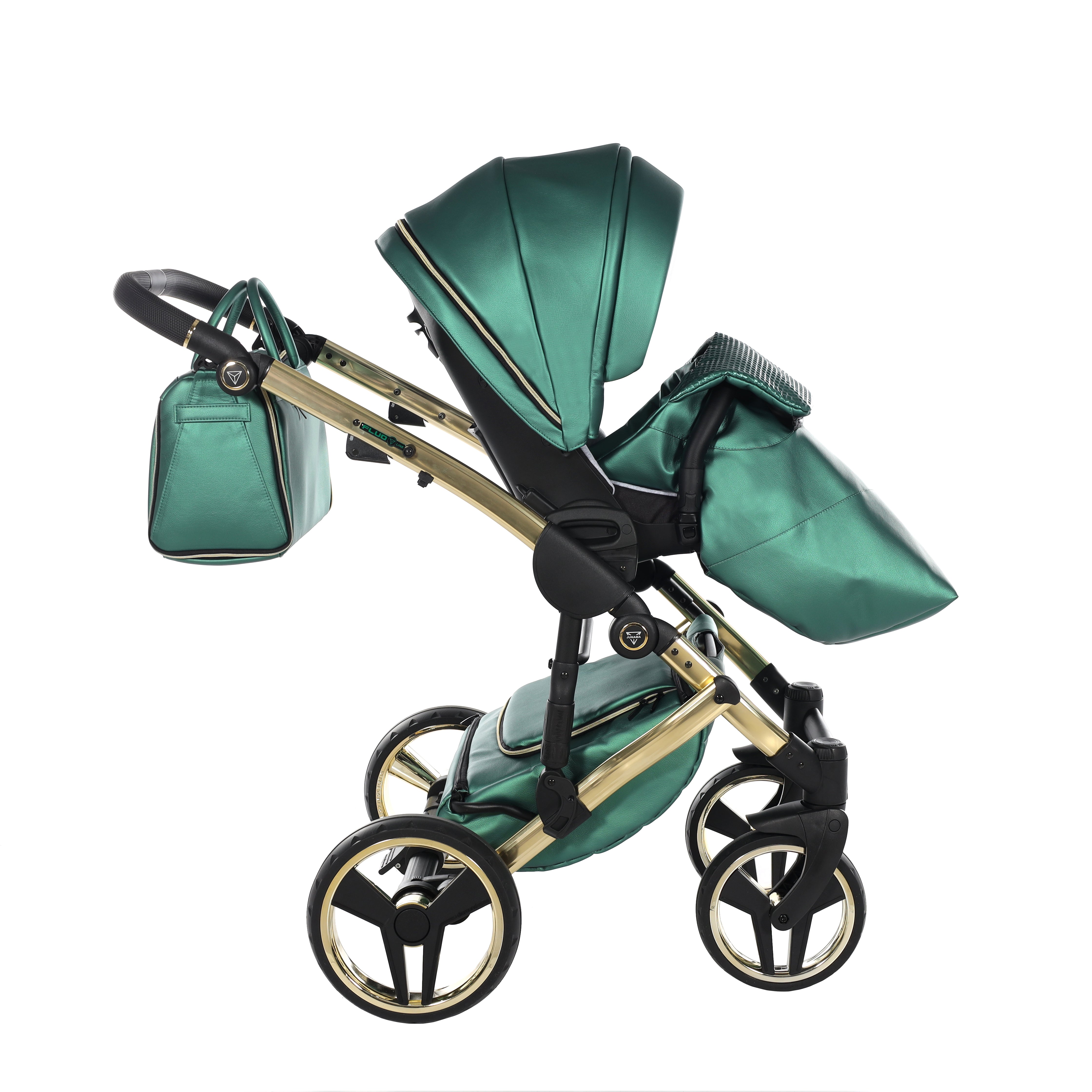 Junama Fluo Line 2 In 1 Pram - Green   