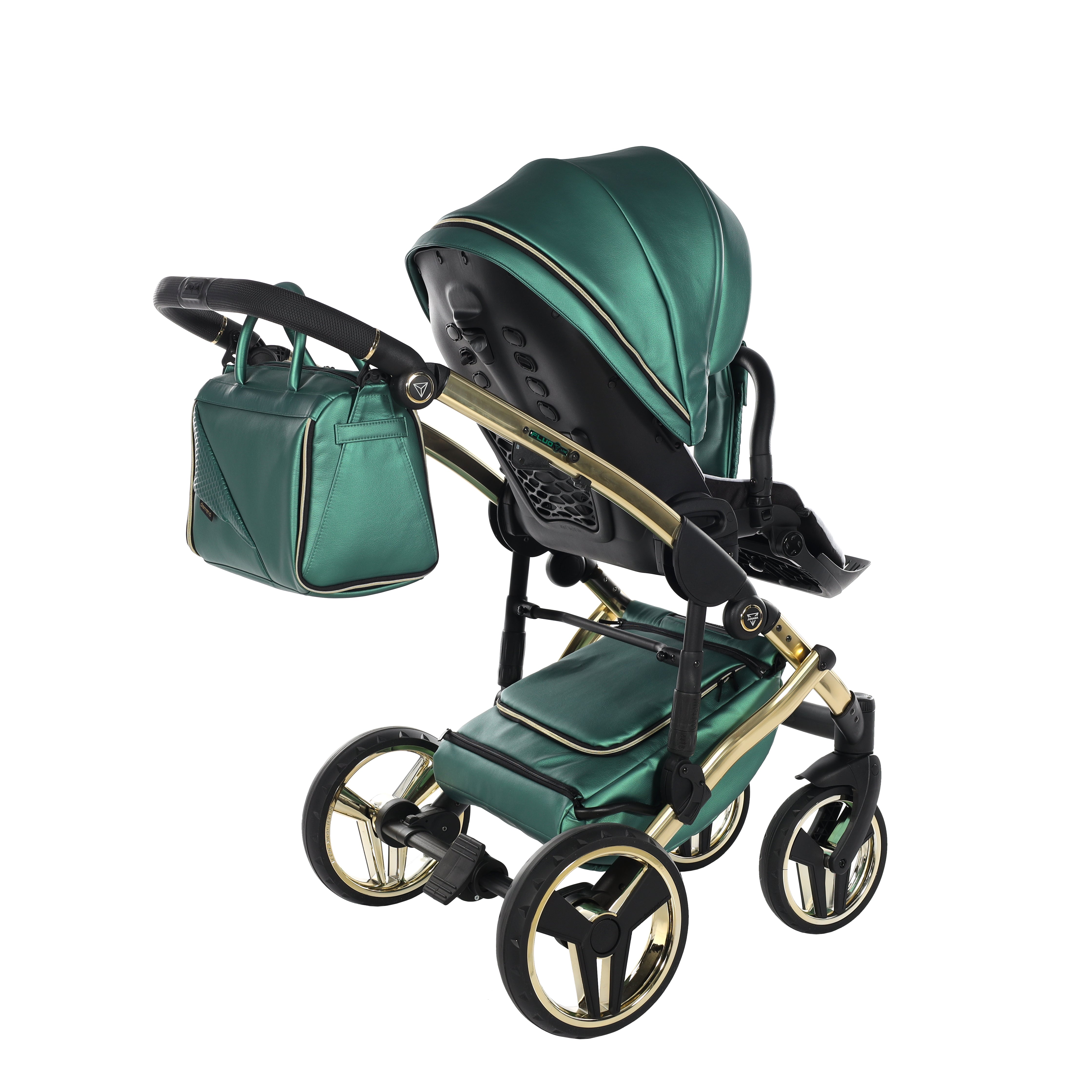 Junama Fluo Line 2 In 1 Pram - Green   