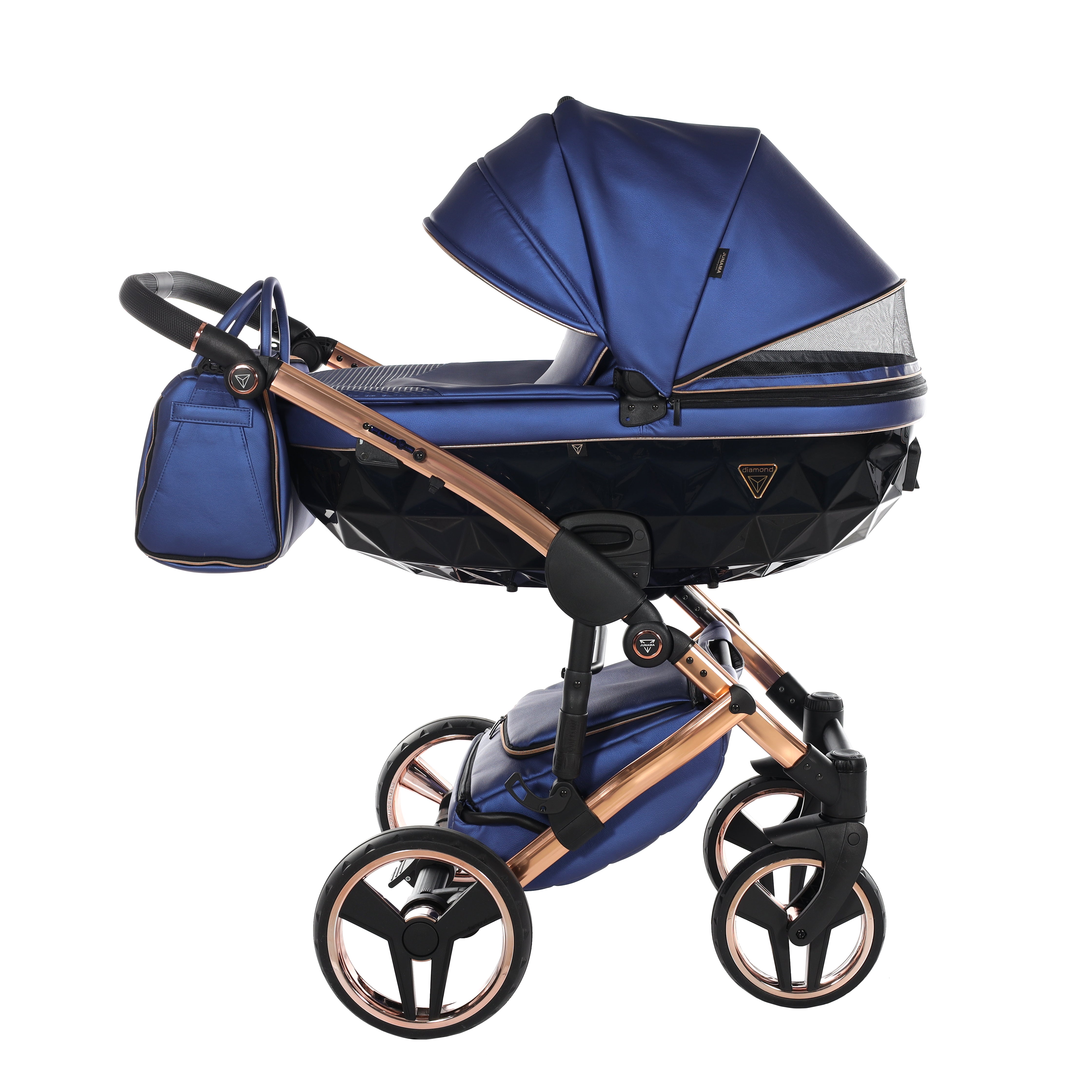 Junama Fluo Line 2 In 1 Pram - Navy   