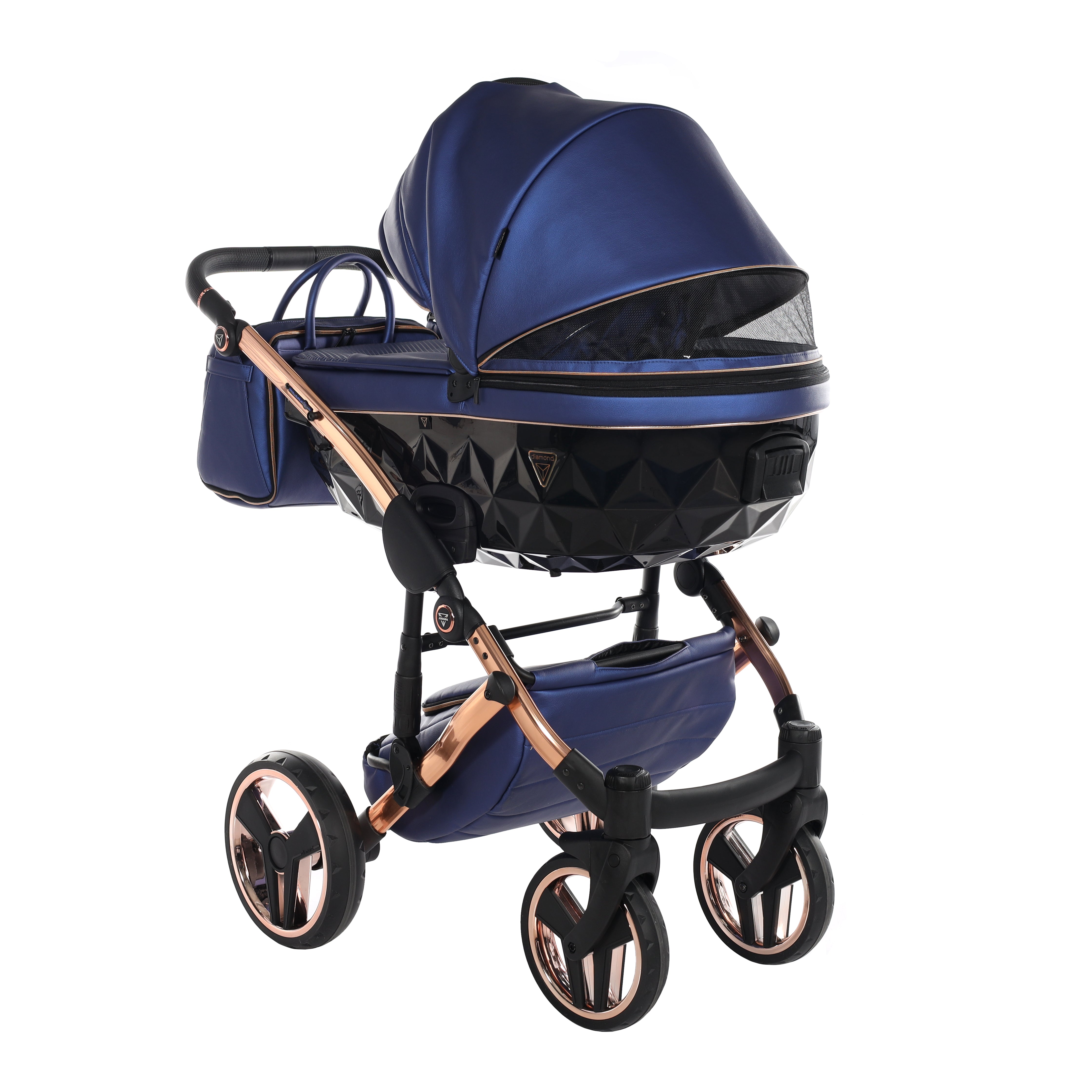 Junama Fluo Line 2 In 1 Pram - Navy   