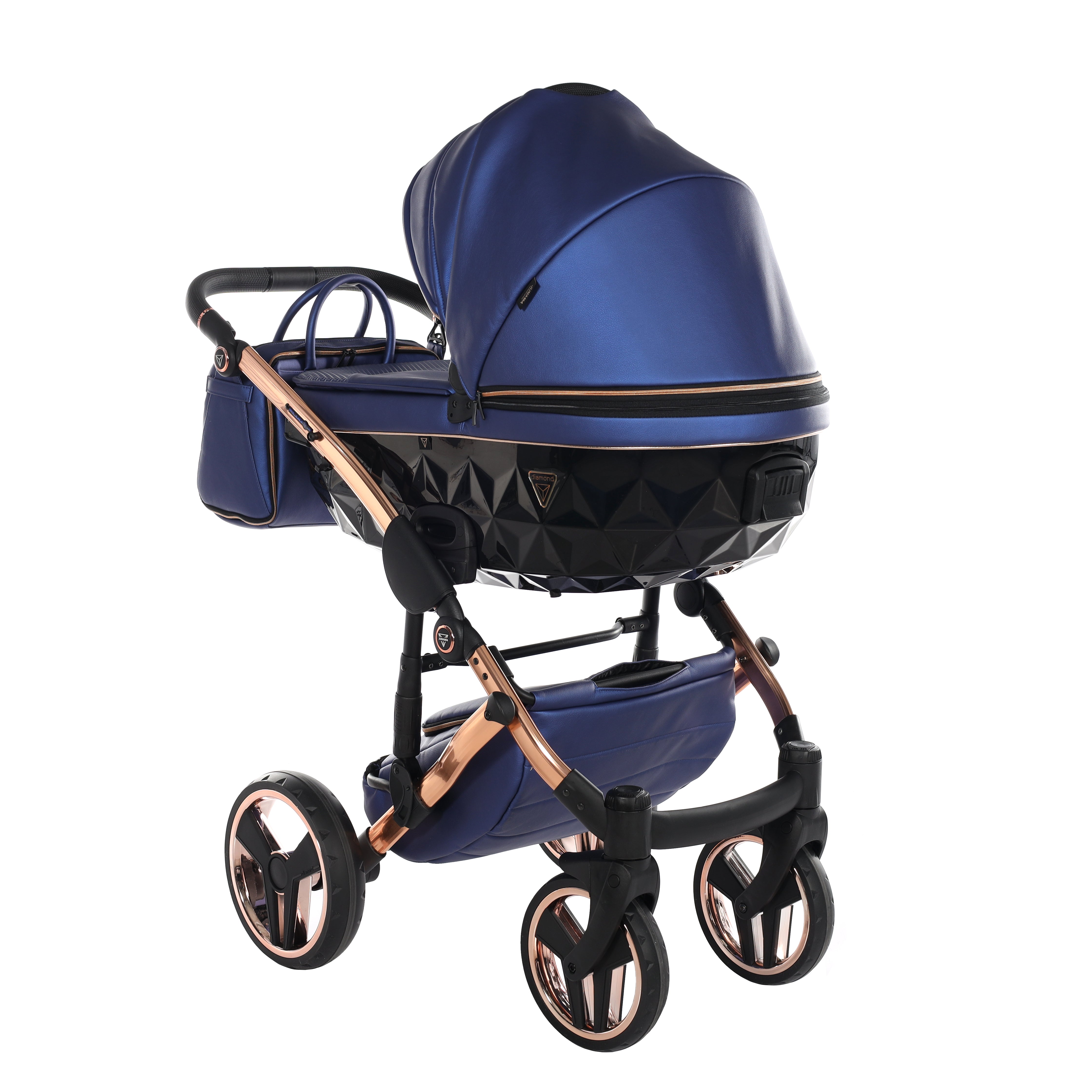 Junama Fluo Line 2 In 1 Pram - Navy   