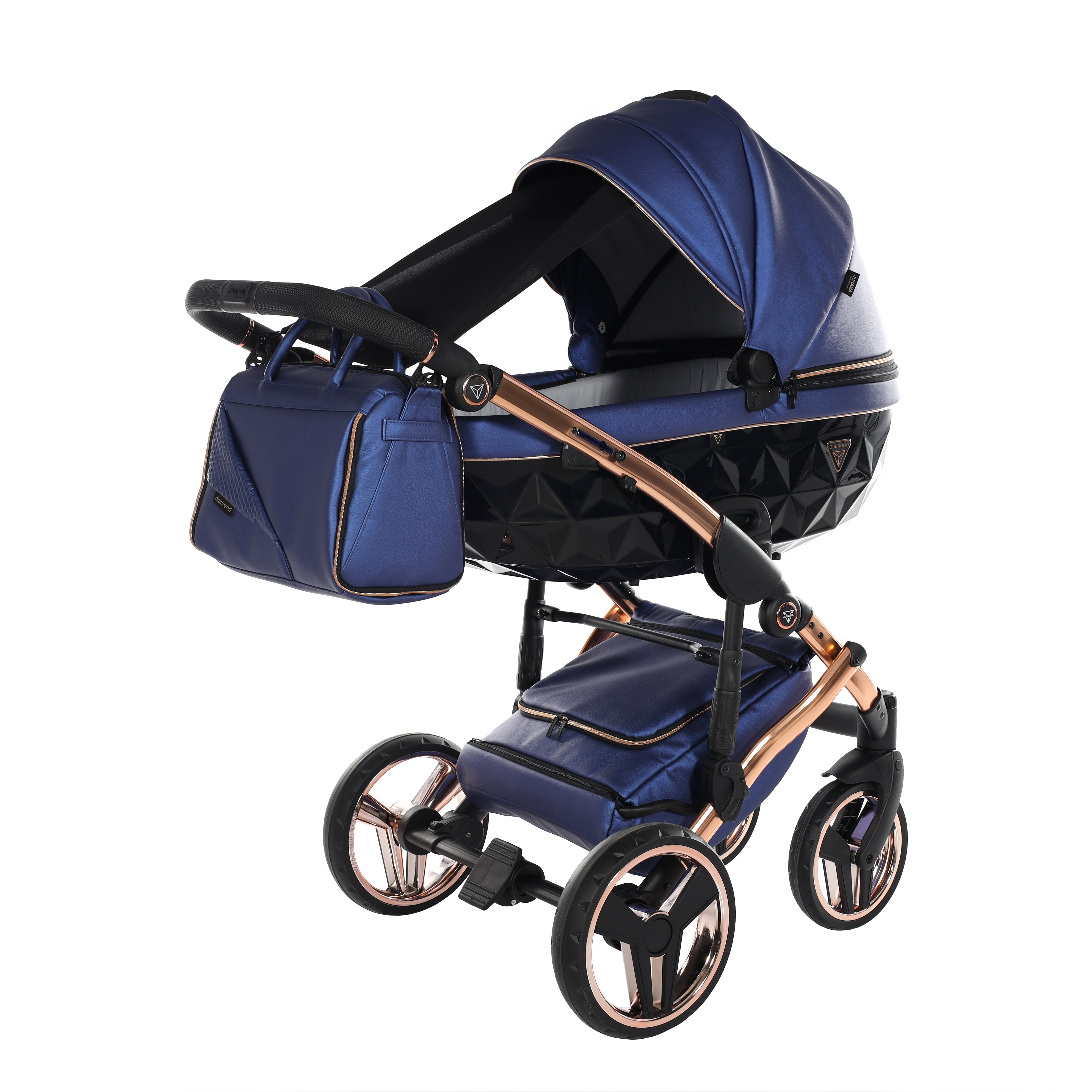 Junama Fluo Line 2 In 1 Pram - Navy   