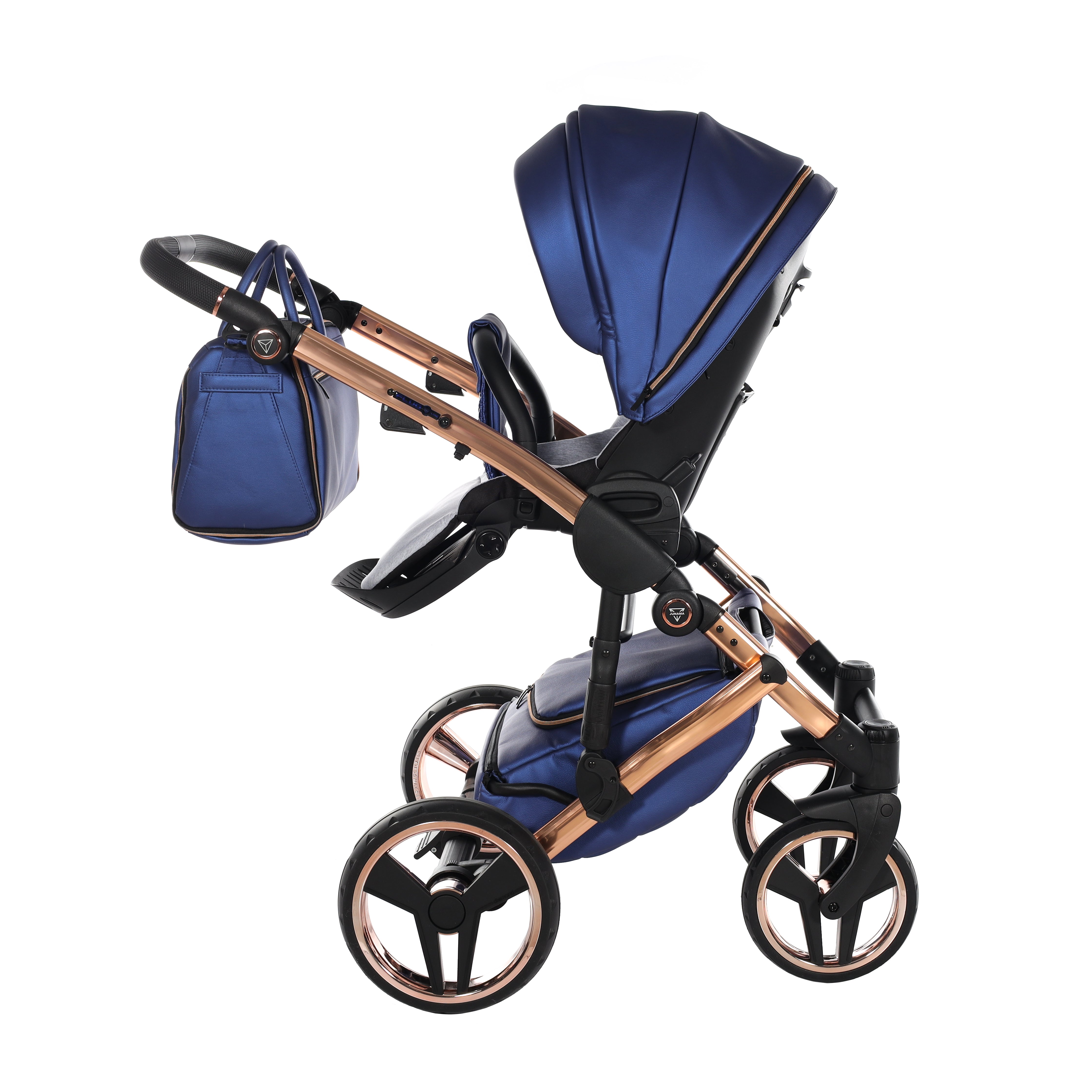 Junama Fluo Line 2 In 1 Pram - Navy   