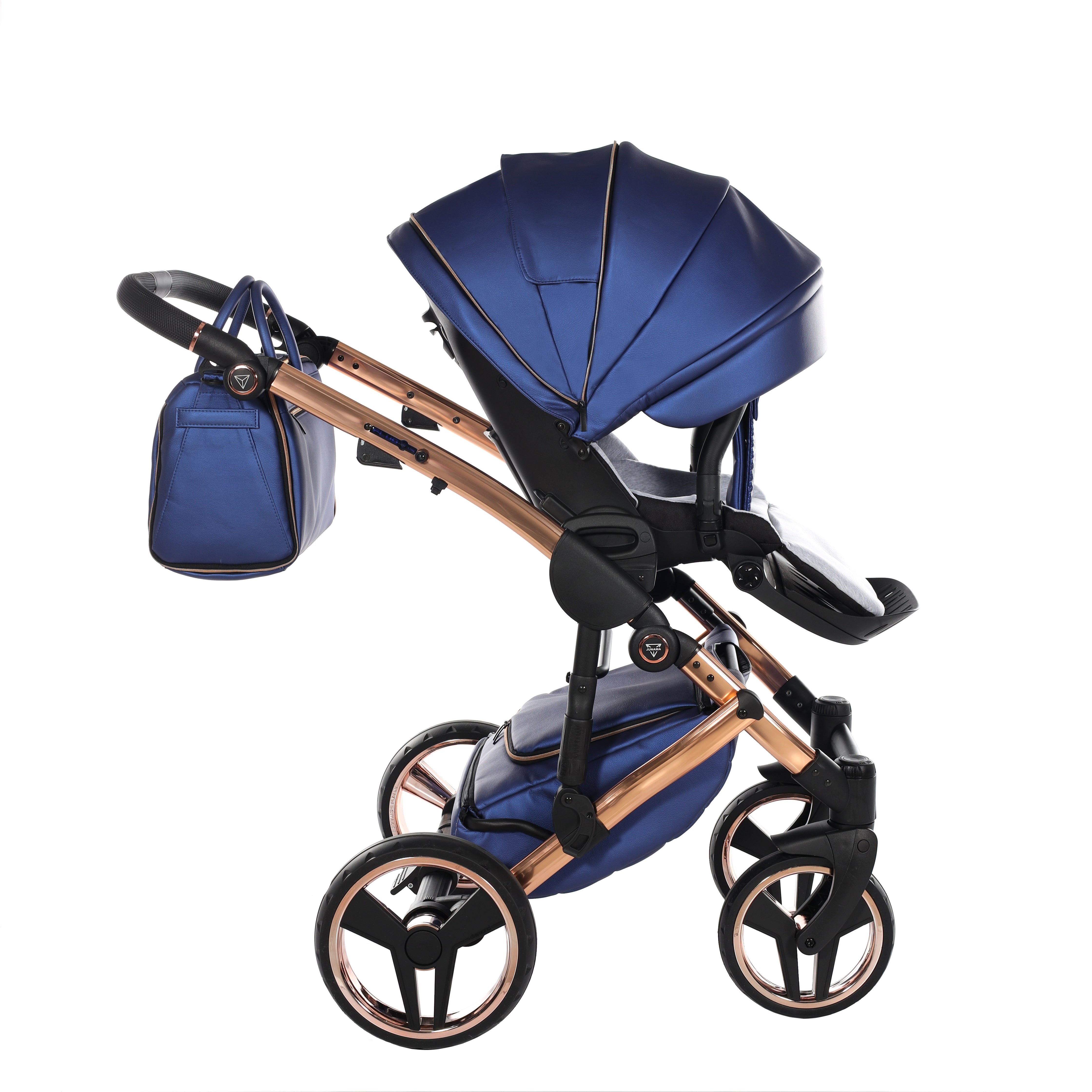 Junama Fluo Line 2 In 1 Pram - Navy   