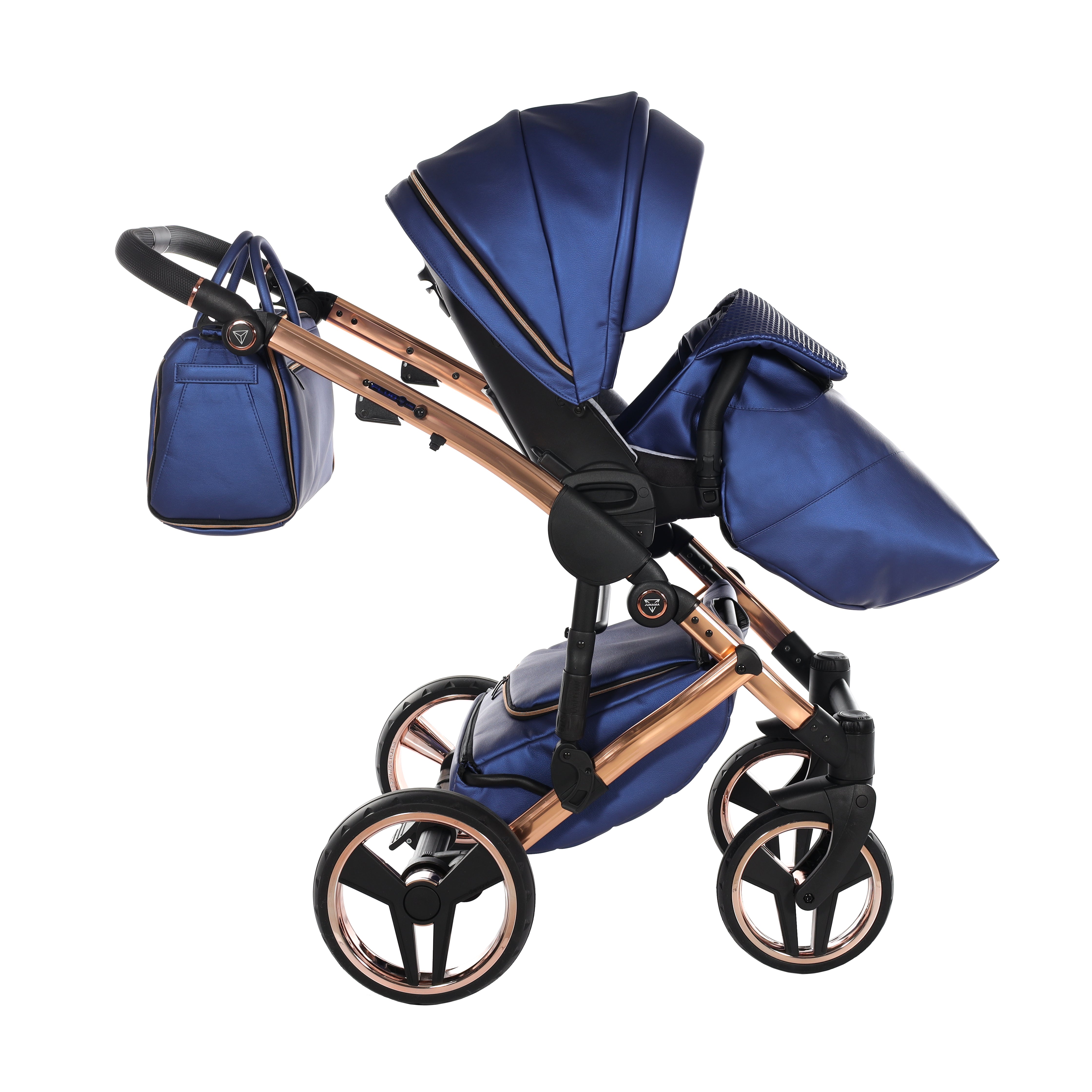 Junama Fluo Line 2 In 1 Pram - Navy   