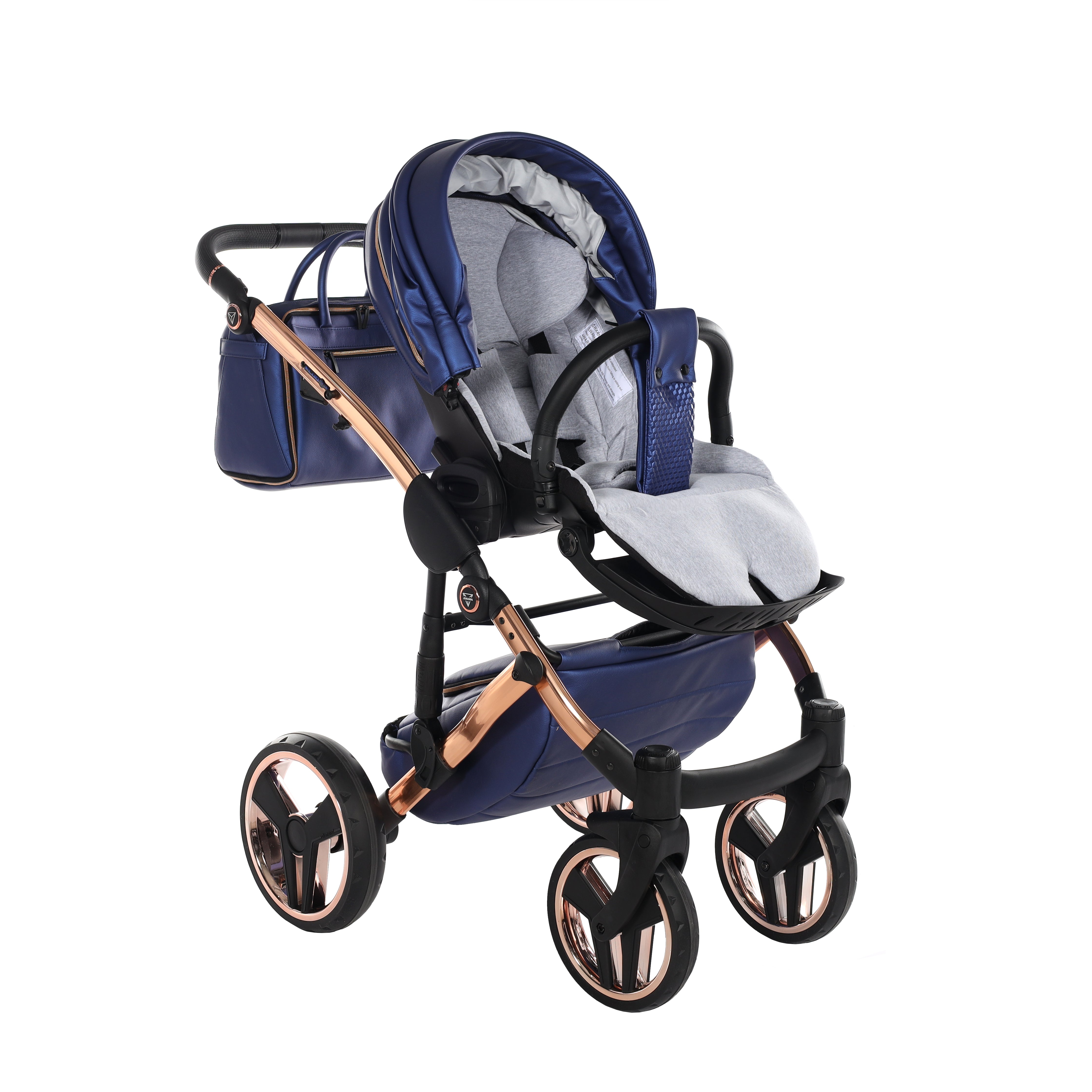 Junama Fluo Line 2 In 1 Pram - Navy   