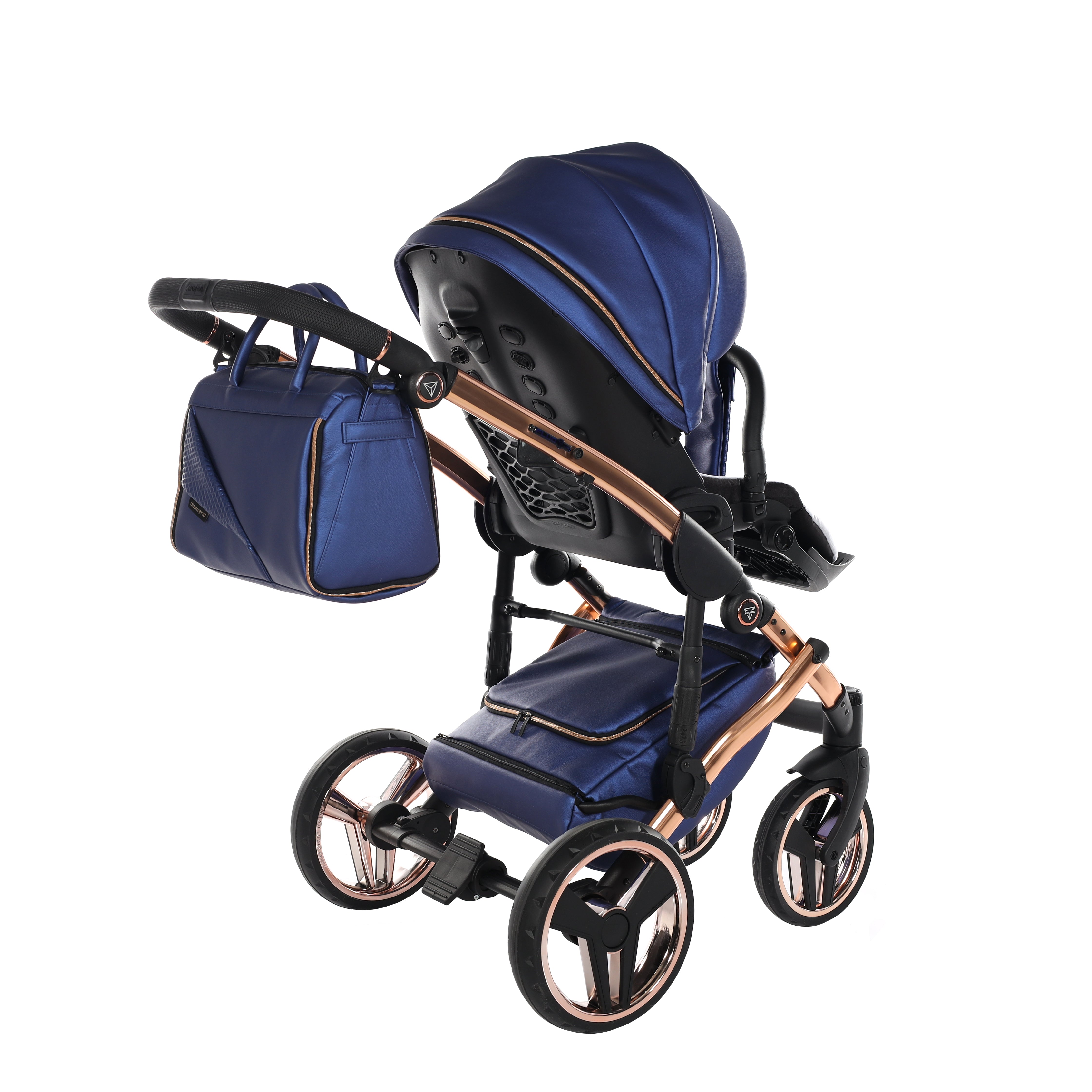 Junama Fluo Line 2 In 1 Pram - Navy   