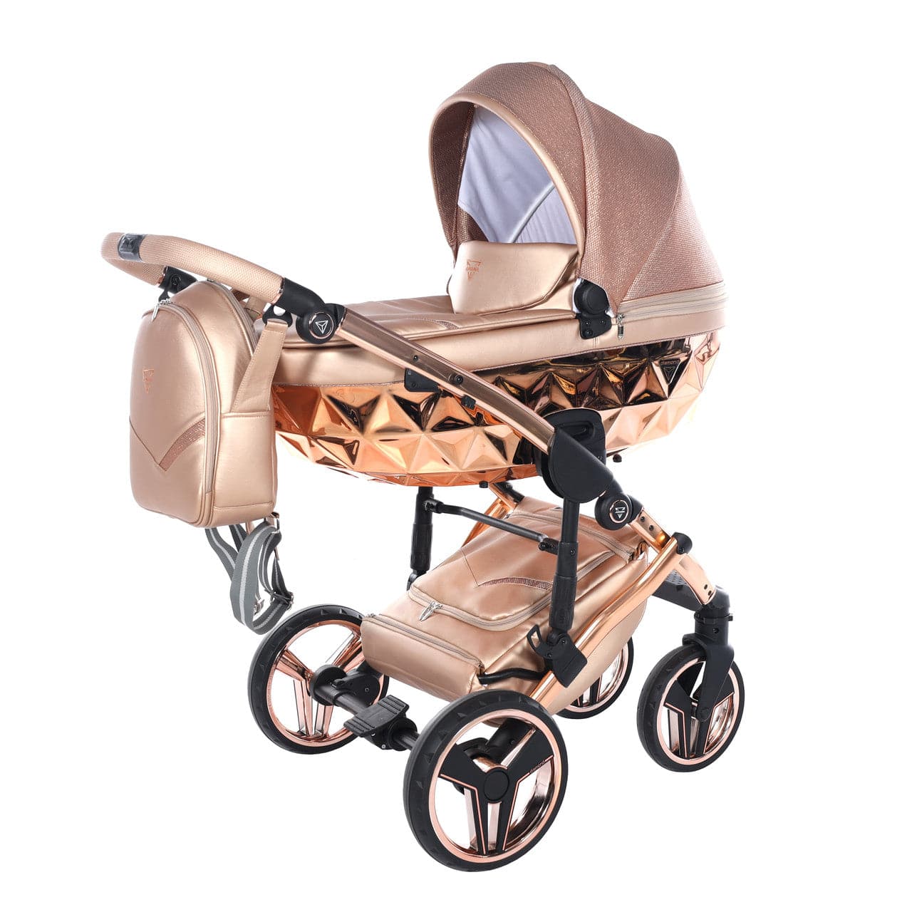 Rose gold pram 2024 3 in 1