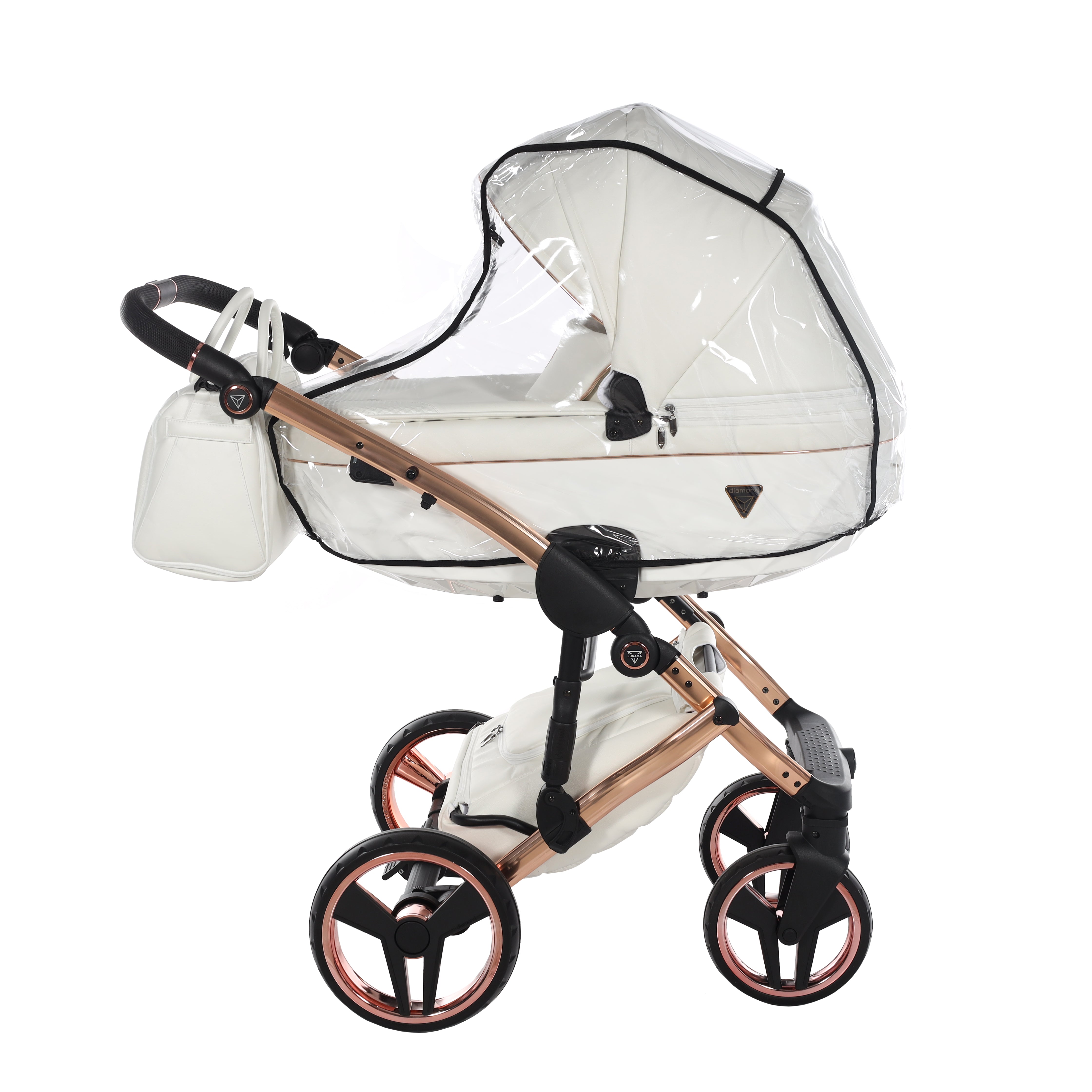 Junama Fluo Individual 2 In 1 Pram - White Rose Gold   