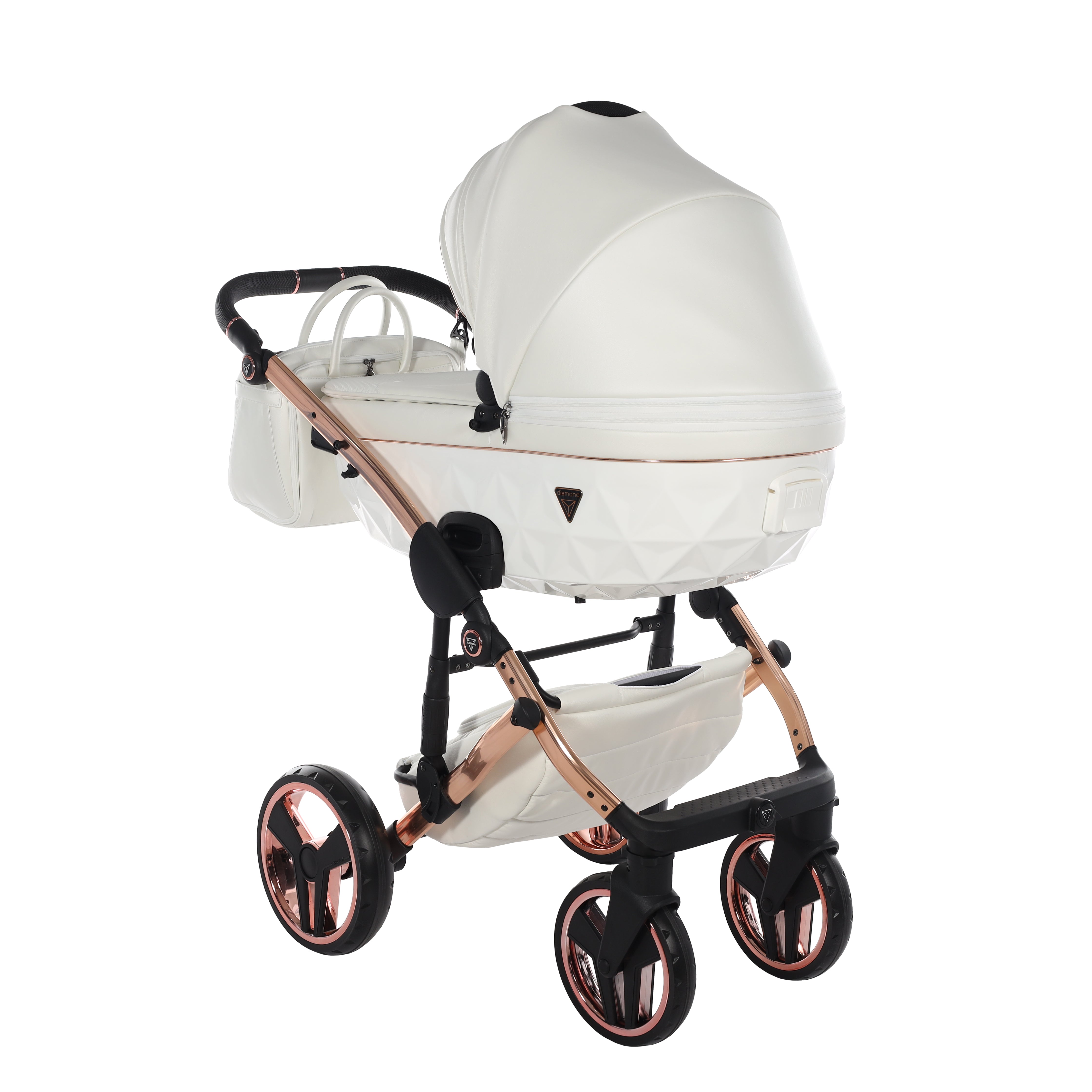 Junama Fluo Individual 2 In 1 Pram - White Rose Gold   