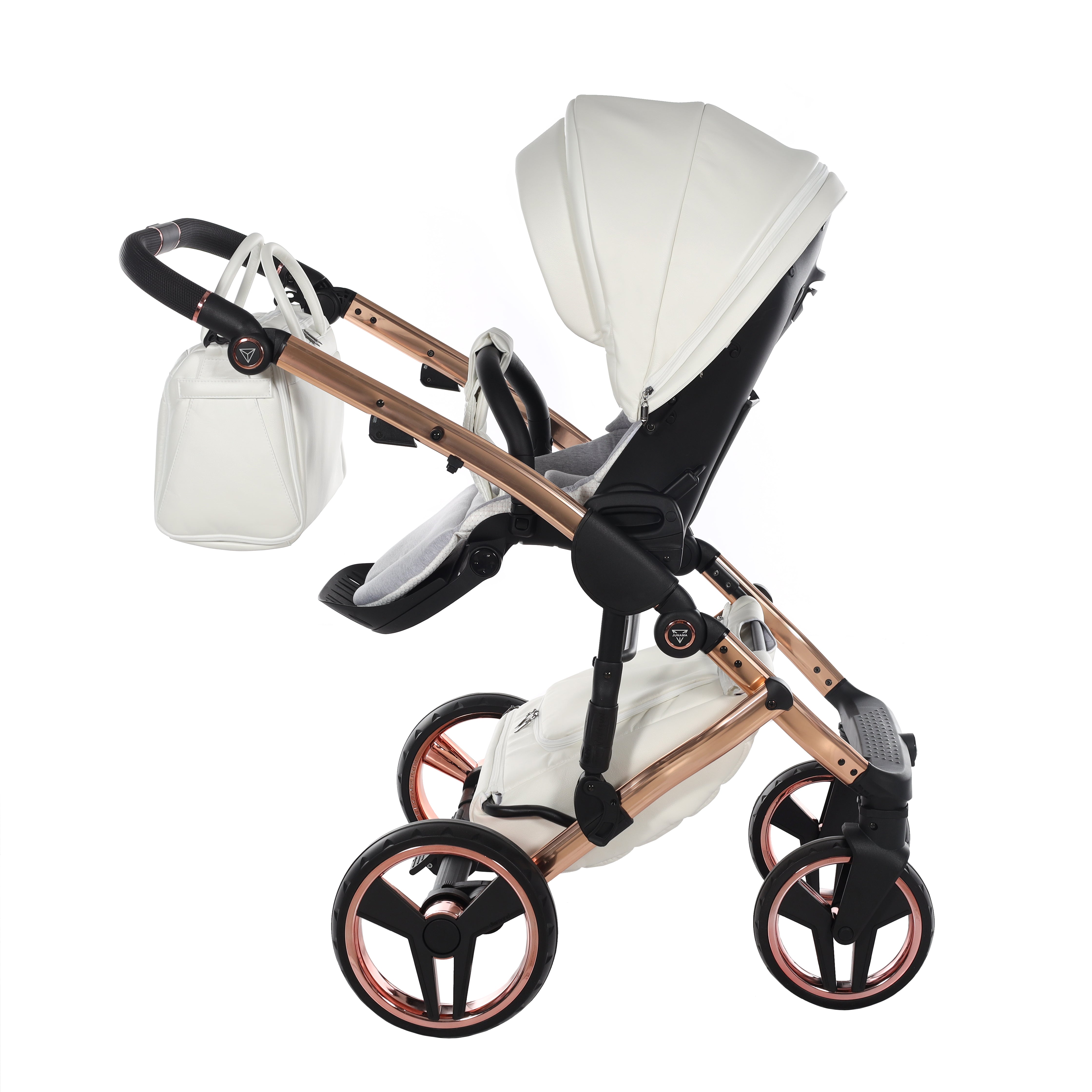 Junama Fluo Individual 2 In 1 Pram - White Rose Gold   