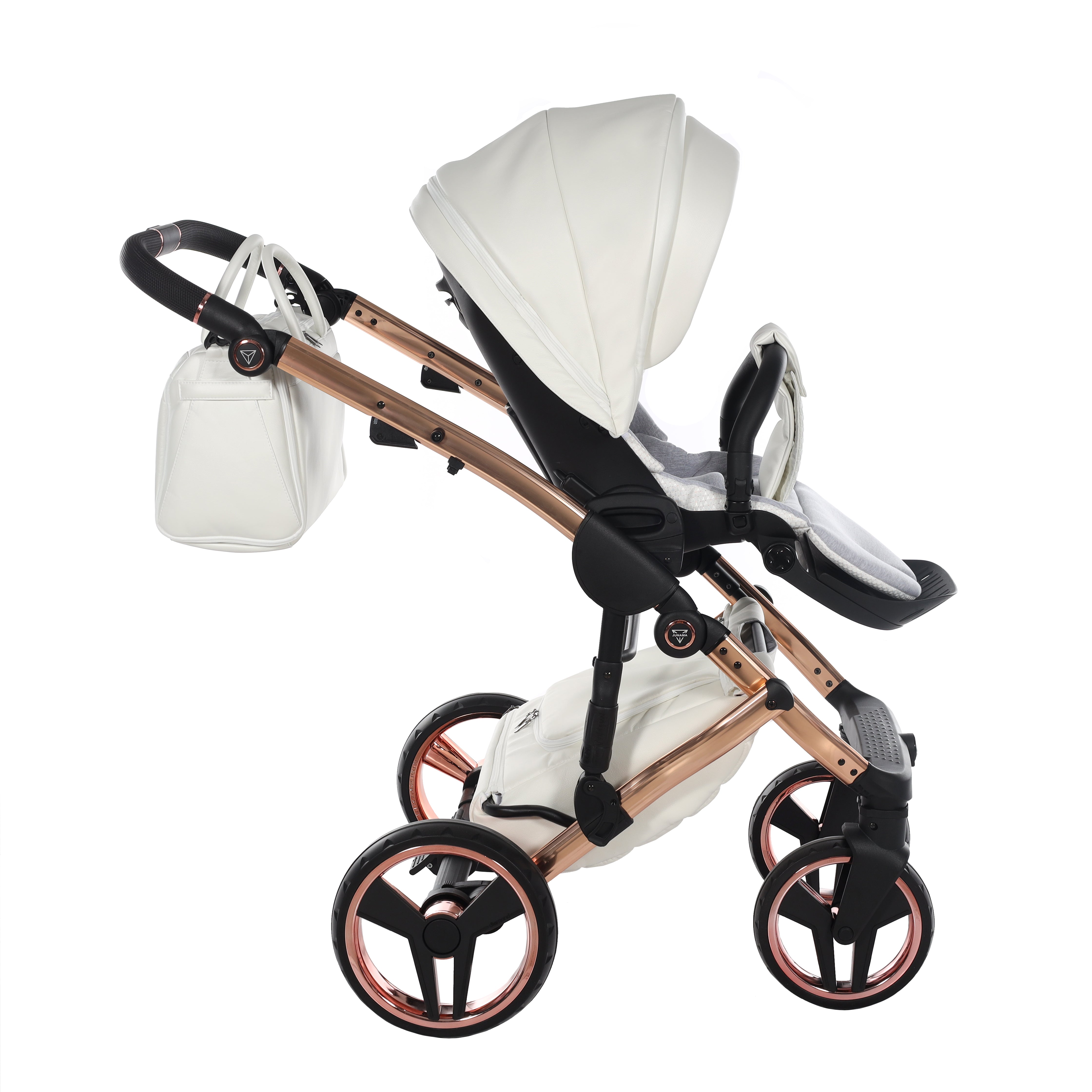 Junama Fluo Individual 2 In 1 Pram - White Rose Gold   