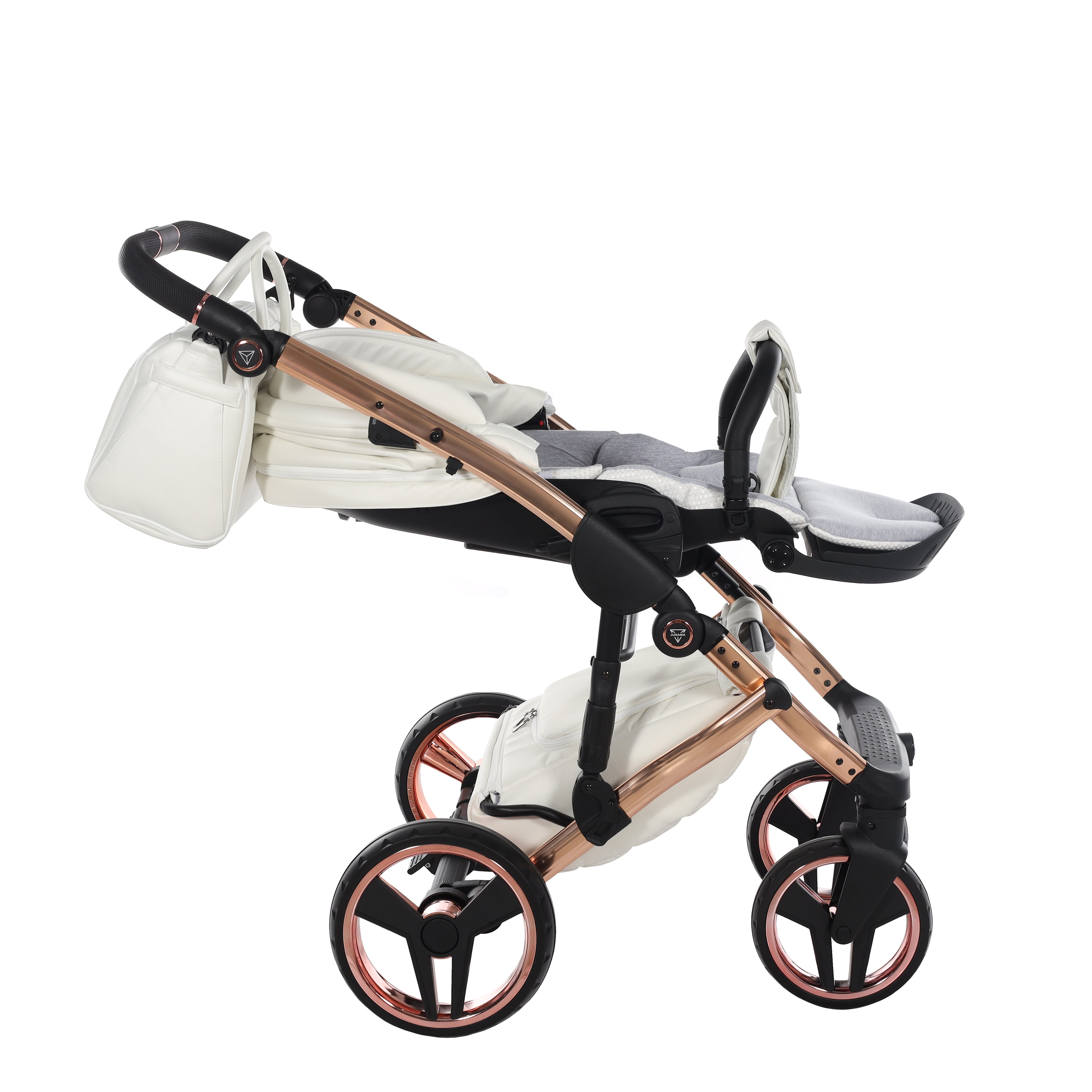 Junama Fluo Individual 2 In 1 Pram - White Rose Gold   