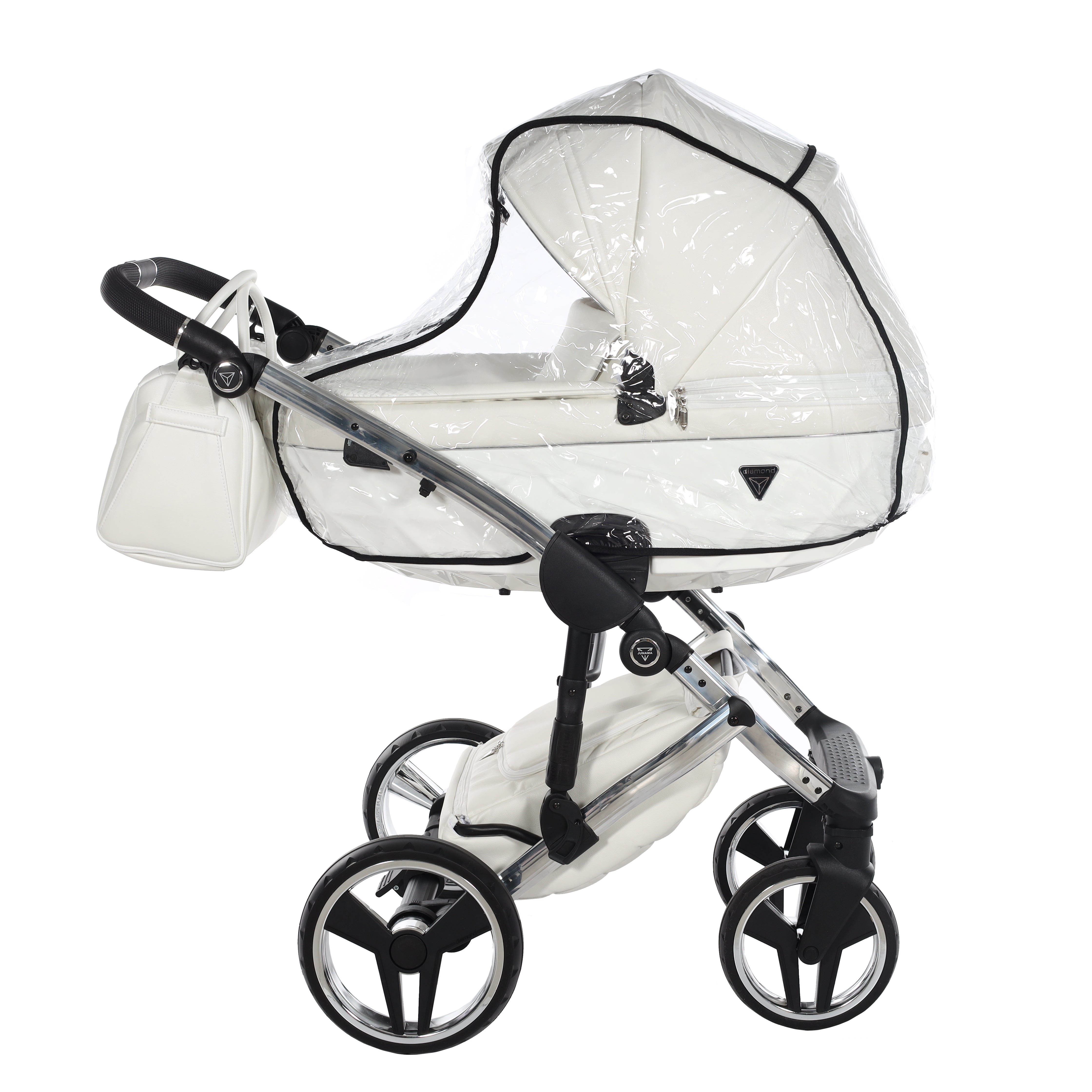 Junama Fluo Individual 2 In 1 Pram - White And Silver   