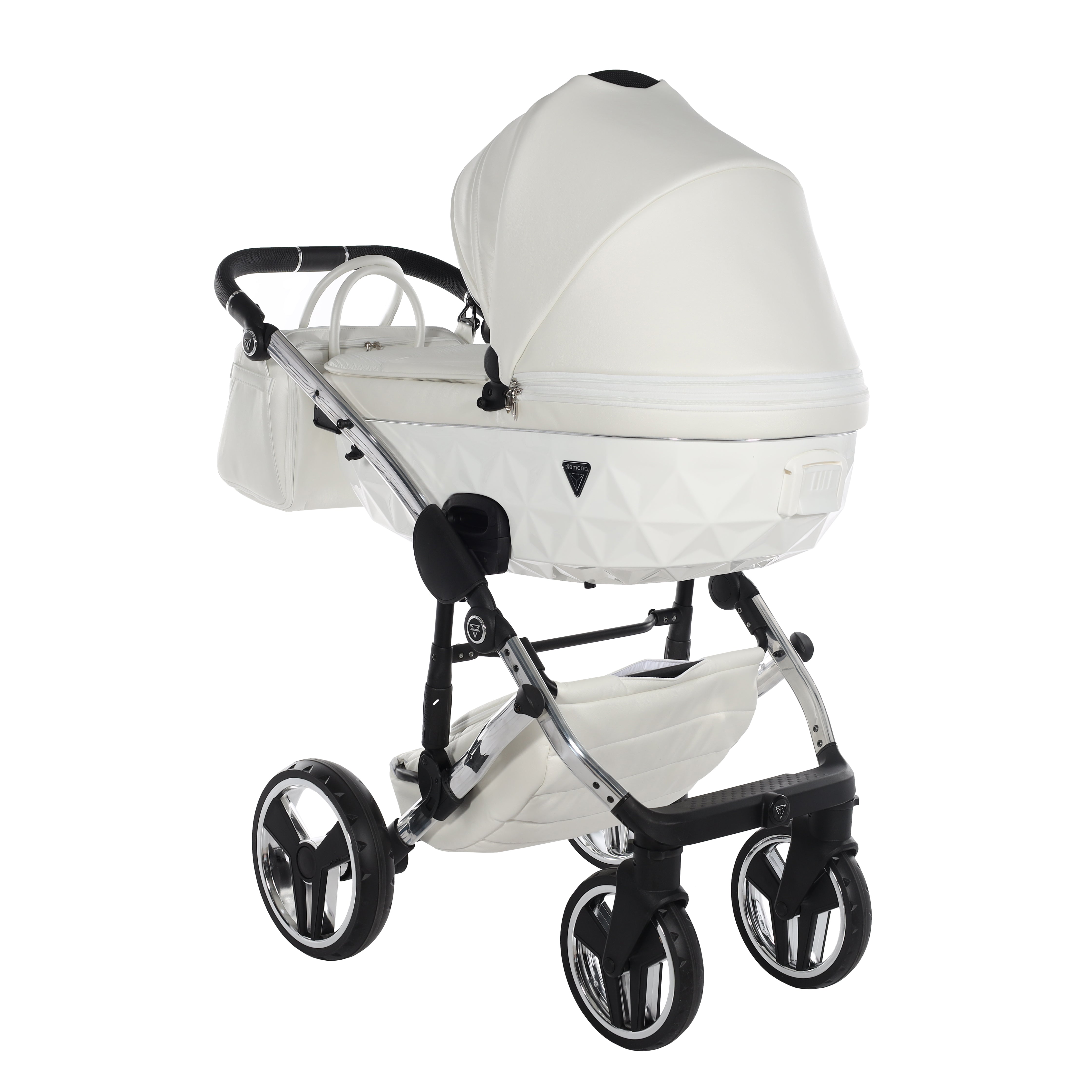 Junama Fluo Individual 2 In 1 Pram - White And Silver   