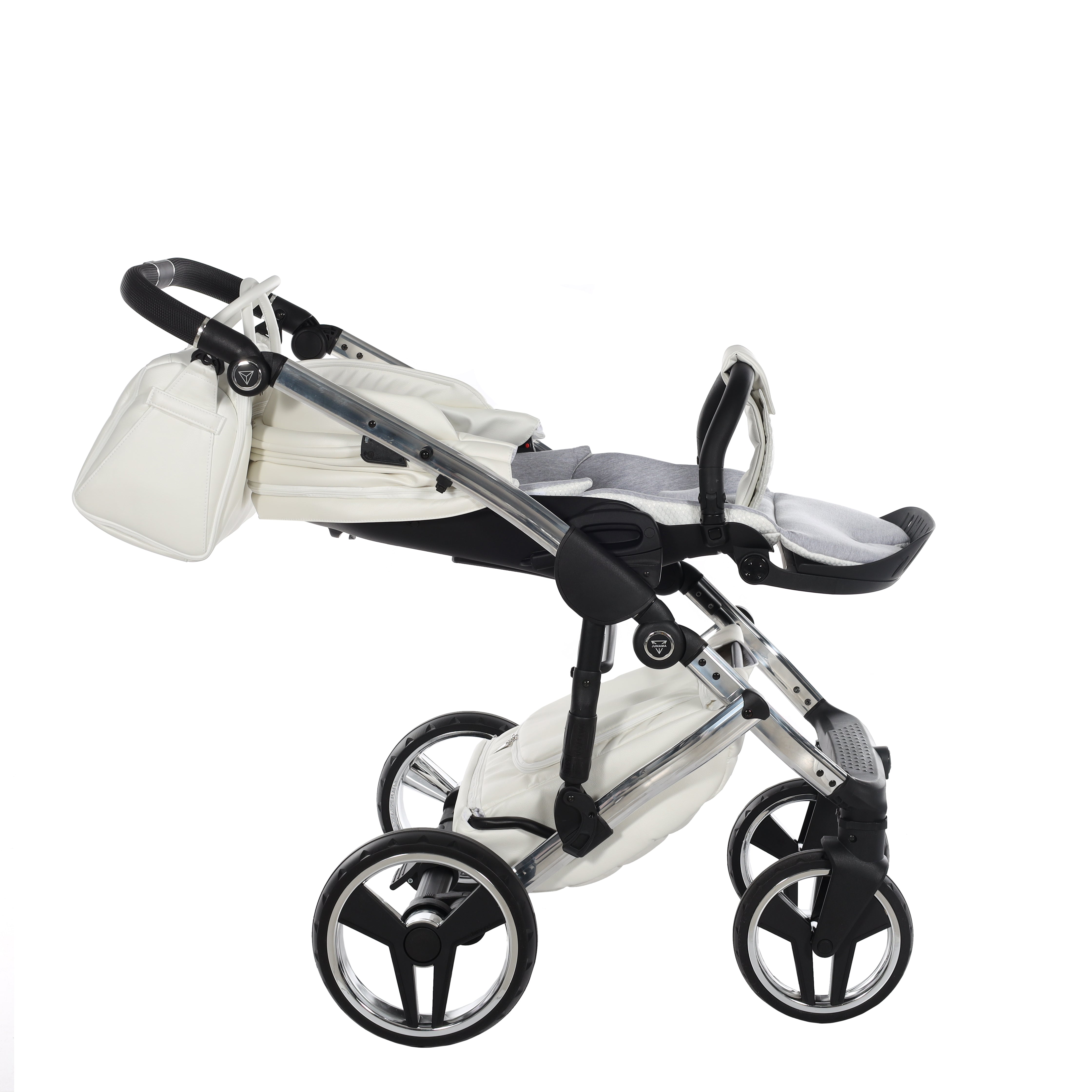 Junama Fluo Individual 2 In 1 Pram - White And Silver   