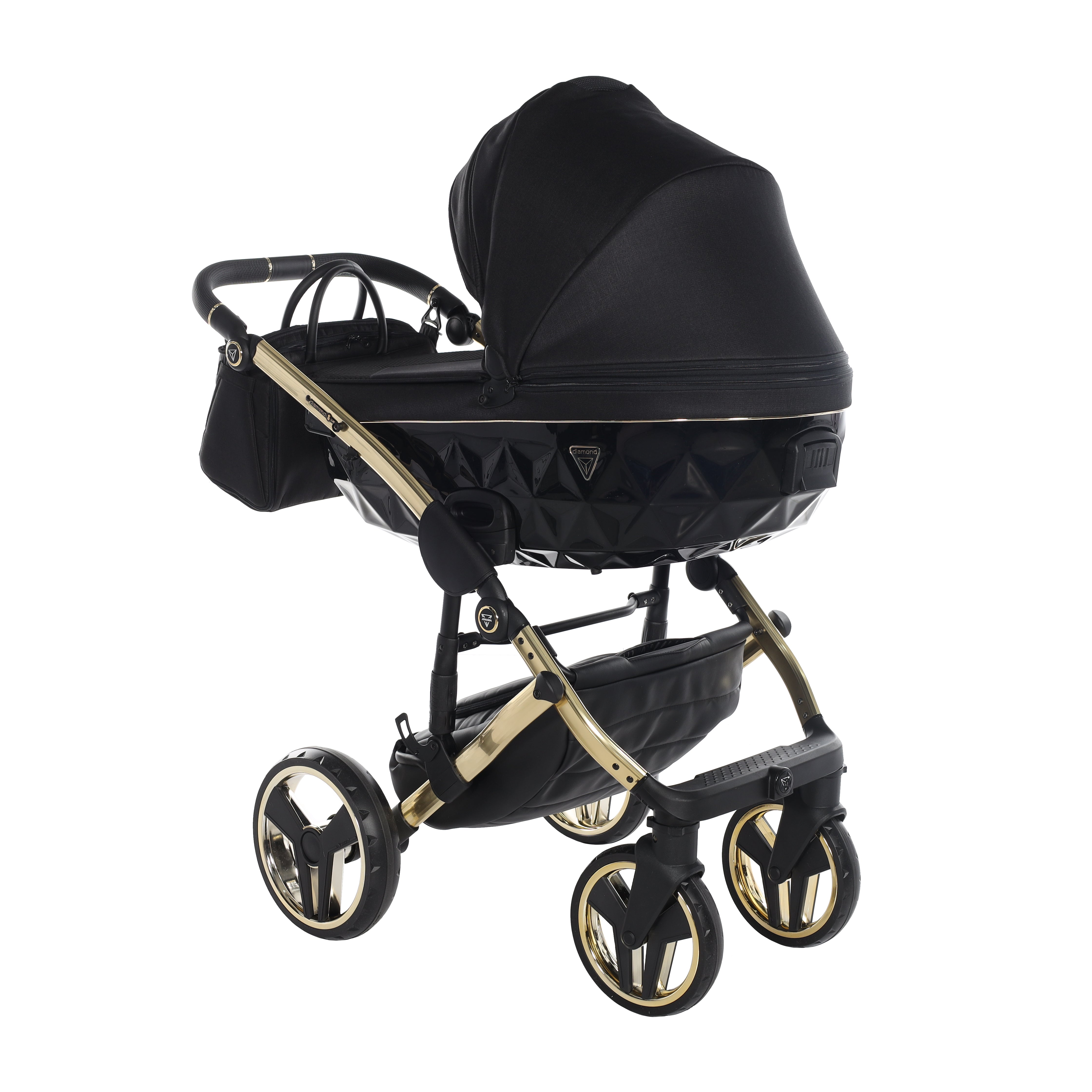 Junama Diamond S Line 2 in 1 Pram – Black And Gold   