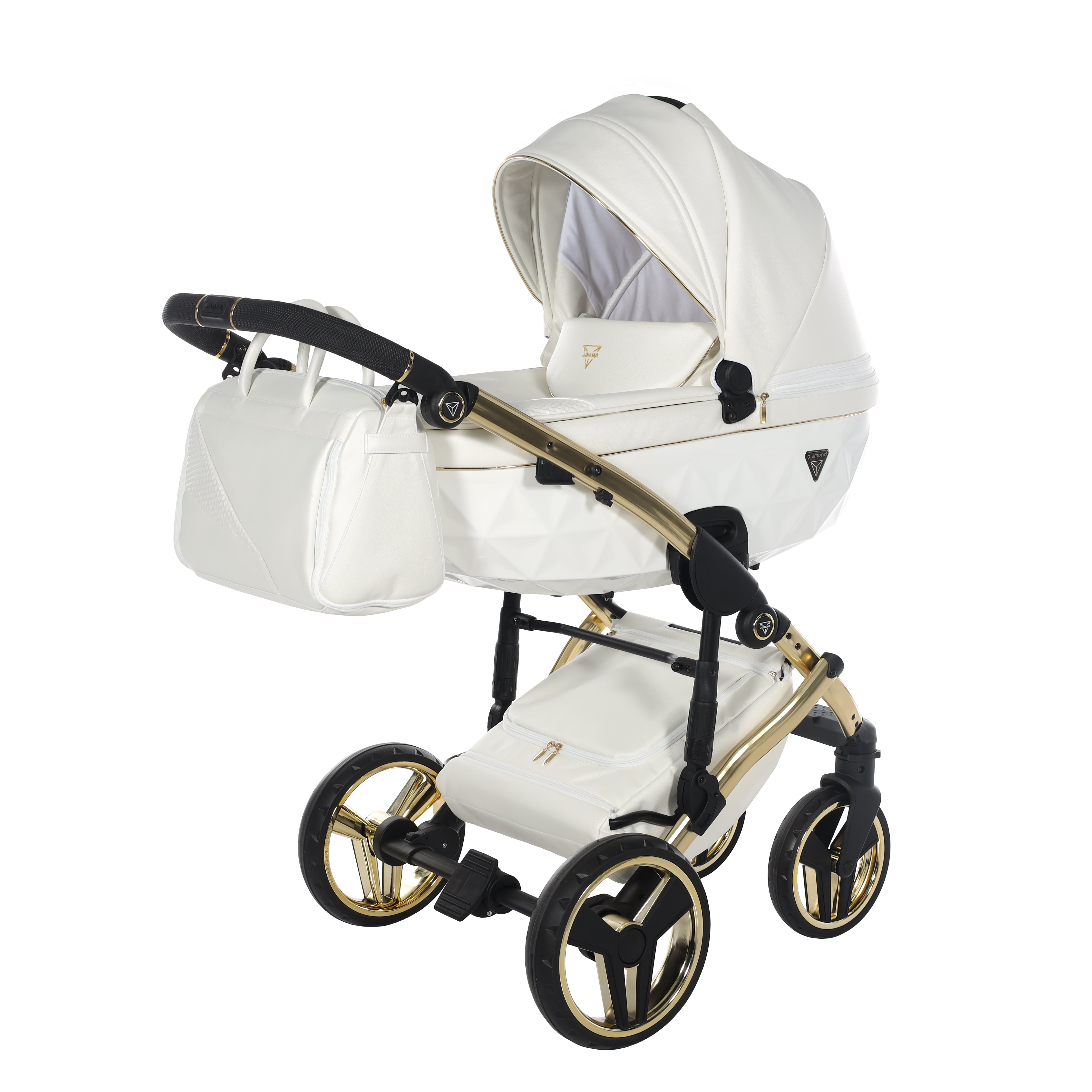 Junama Fluo Individual 2 In 1 Pram - White Gold   