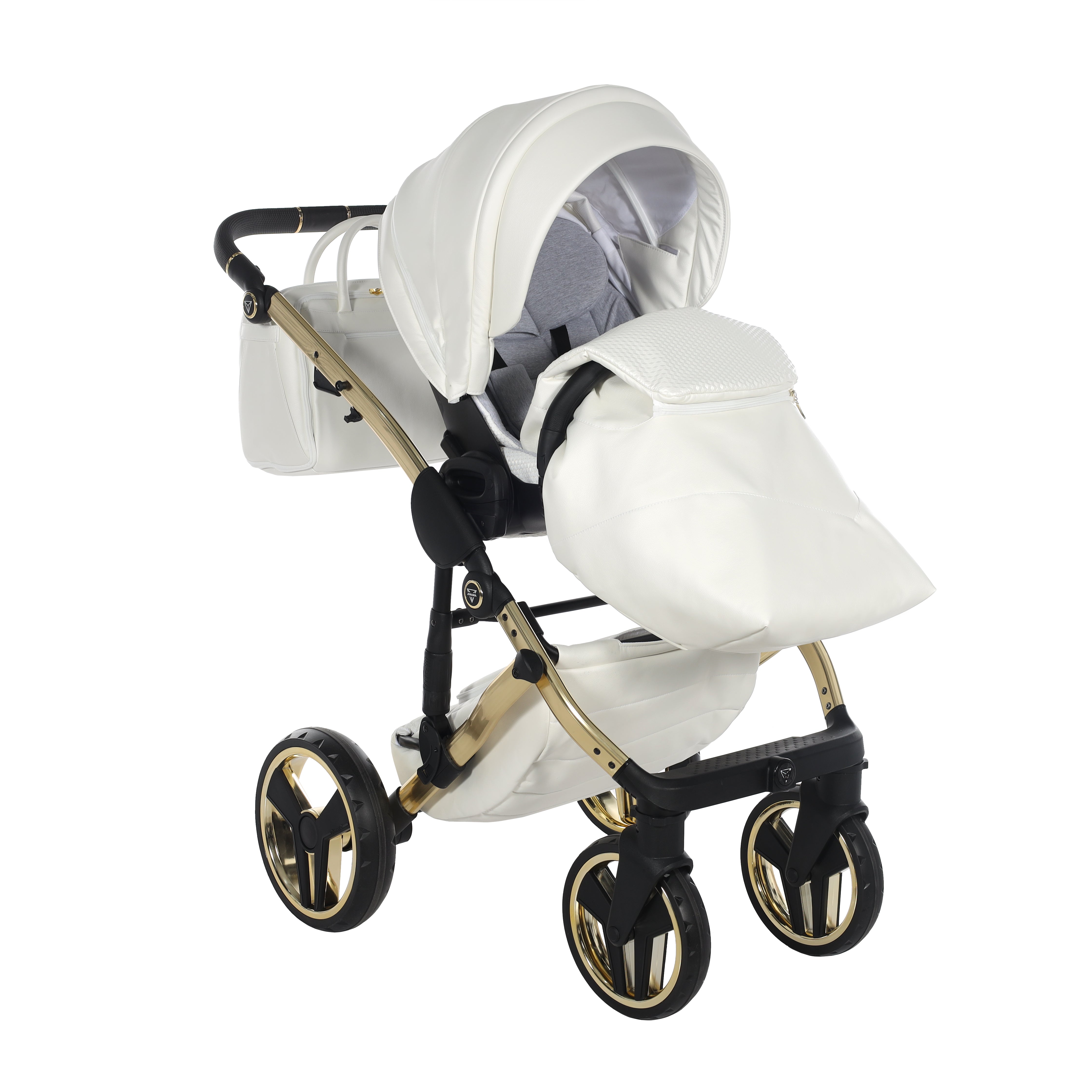 Junama Fluo Individual 2 In 1 Pram - White Gold   