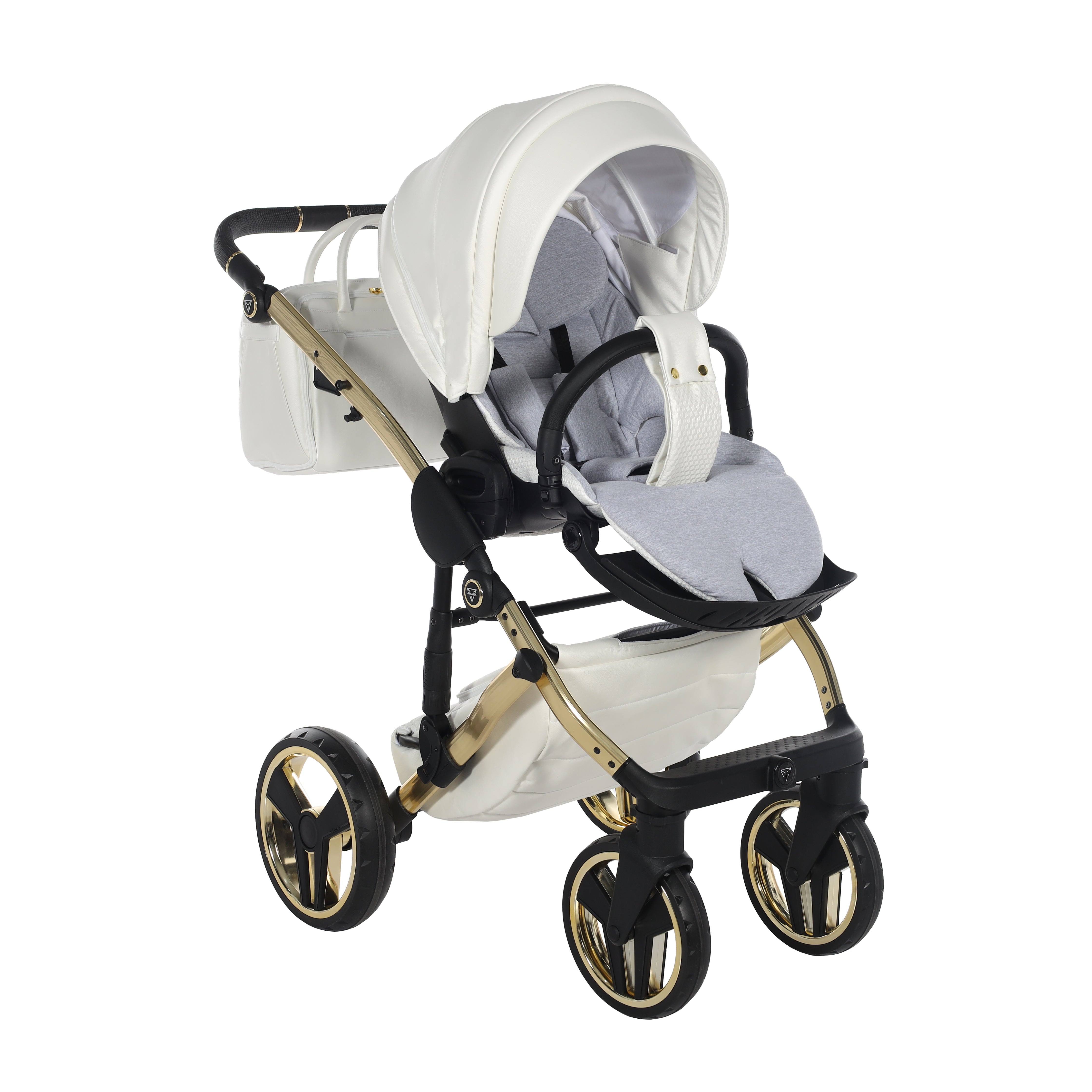 Junama Fluo Individual 2 In 1 Pram - White Gold   