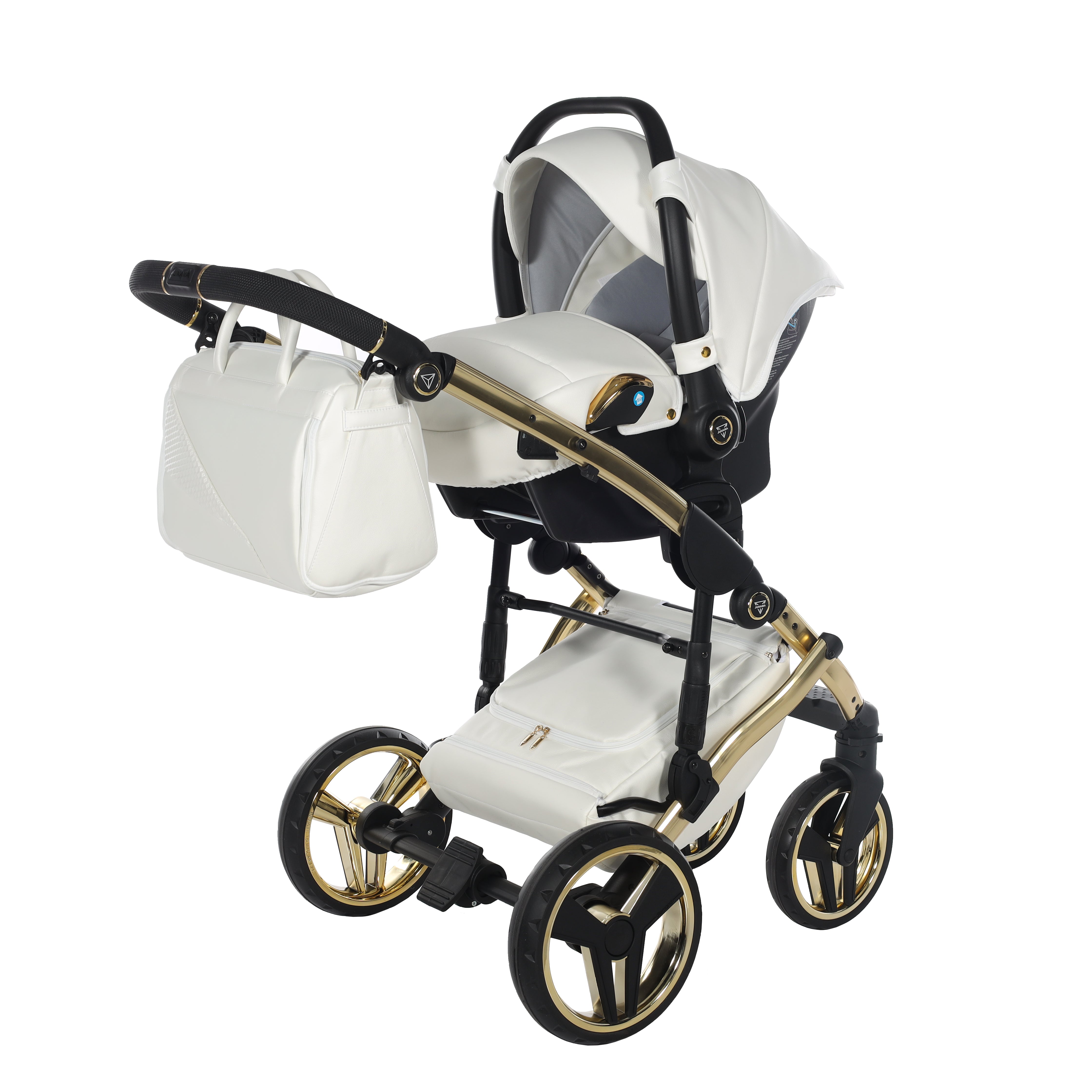 Junama Fluo Individual 2 In 1 Pram - White Gold   