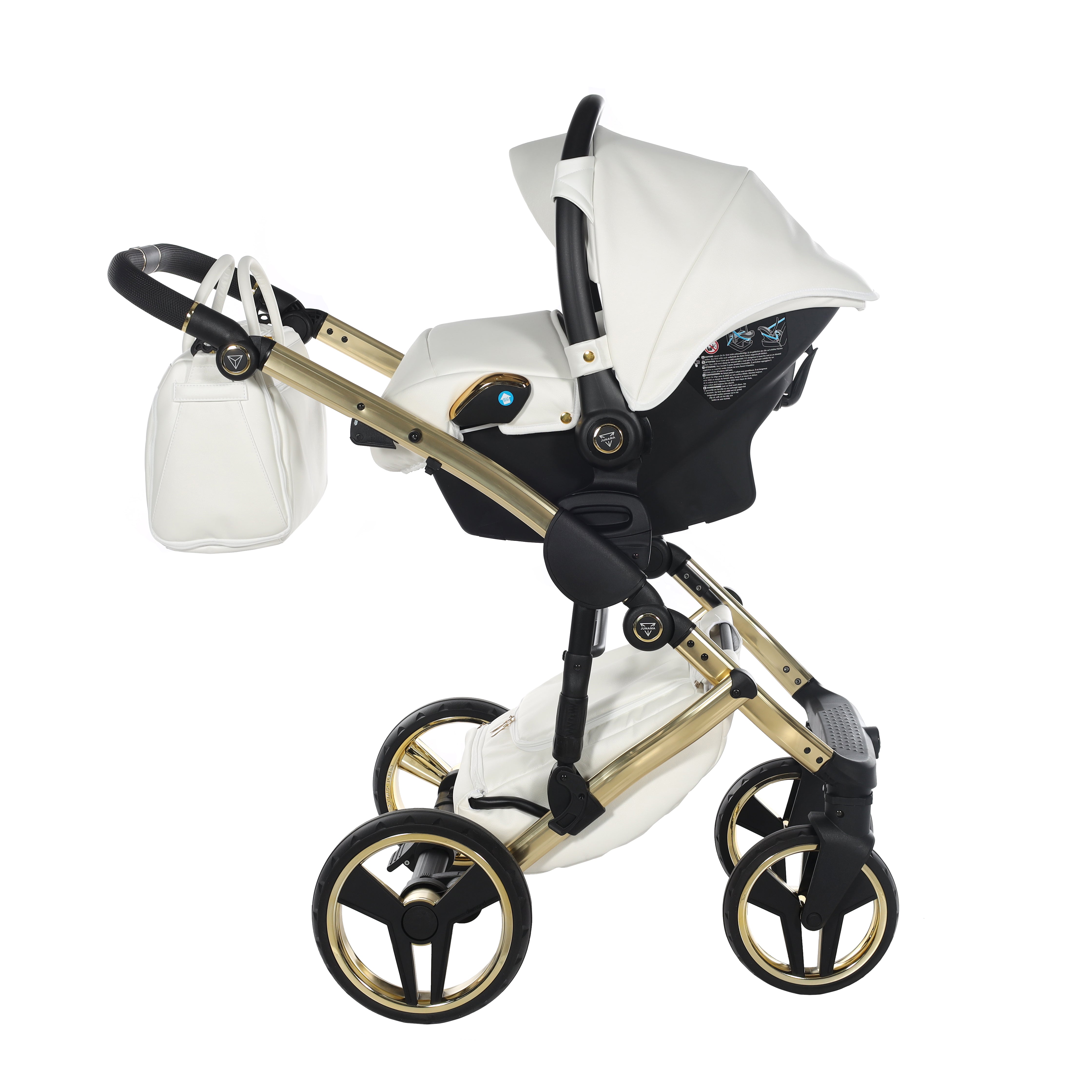 Junama Fluo Individual 2 In 1 Pram - White Gold   