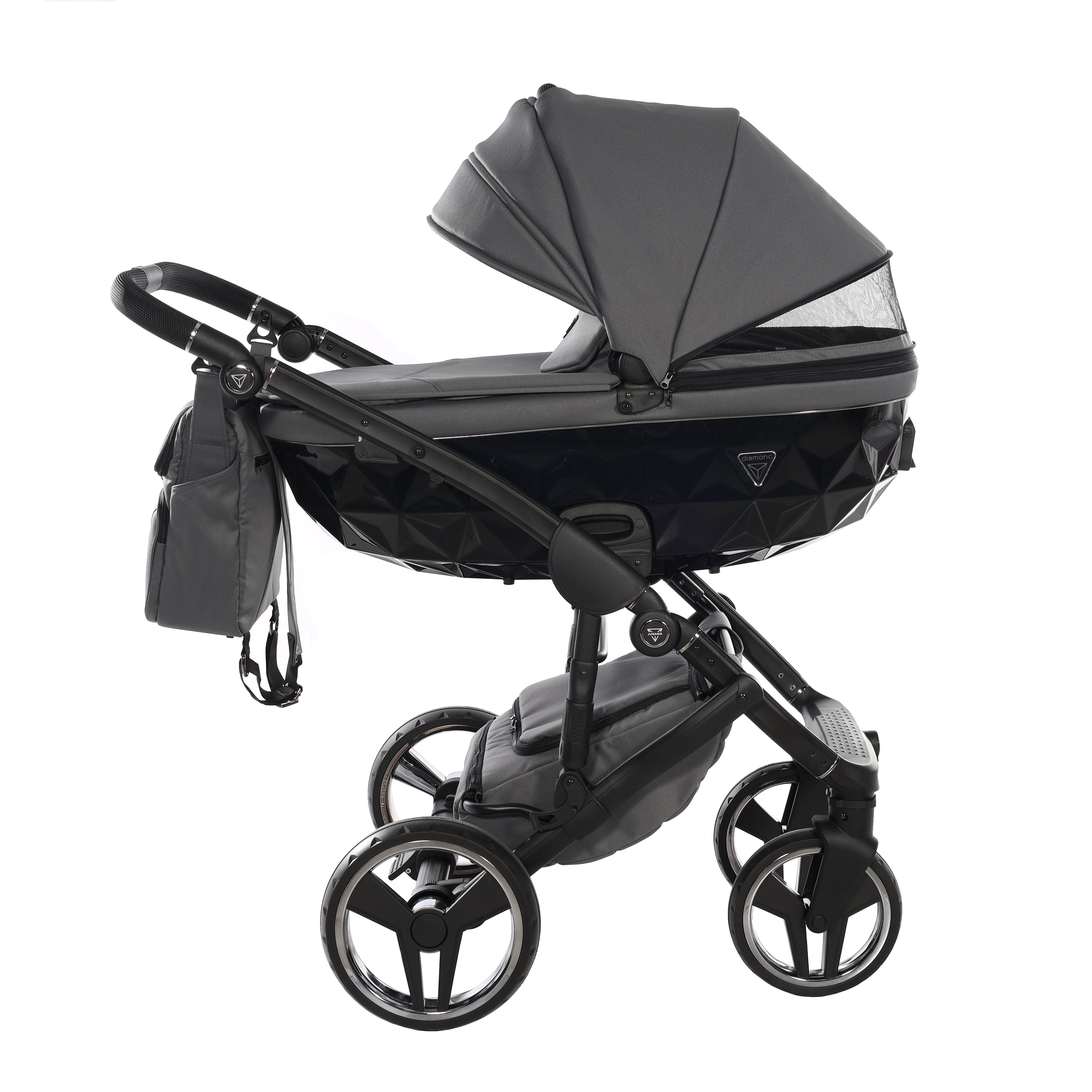 Junama Core 2 in 1 Pram - Black Nickel   